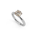 Niessing Amatis 4 Krappen Ring (N331960-1ct-cinnamon-gloss-pt) aus Platin mit Diamant