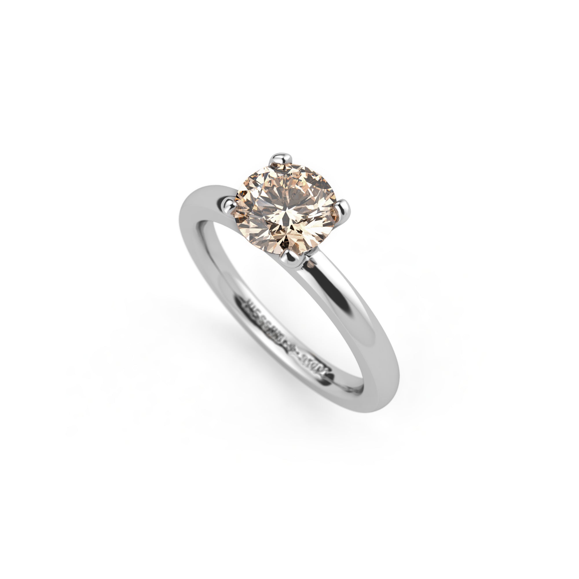 Niessing Amatis 4 Krappen Ring (N331960-1ct-cinnamon-gloss-pt) aus Platin mit Diamant