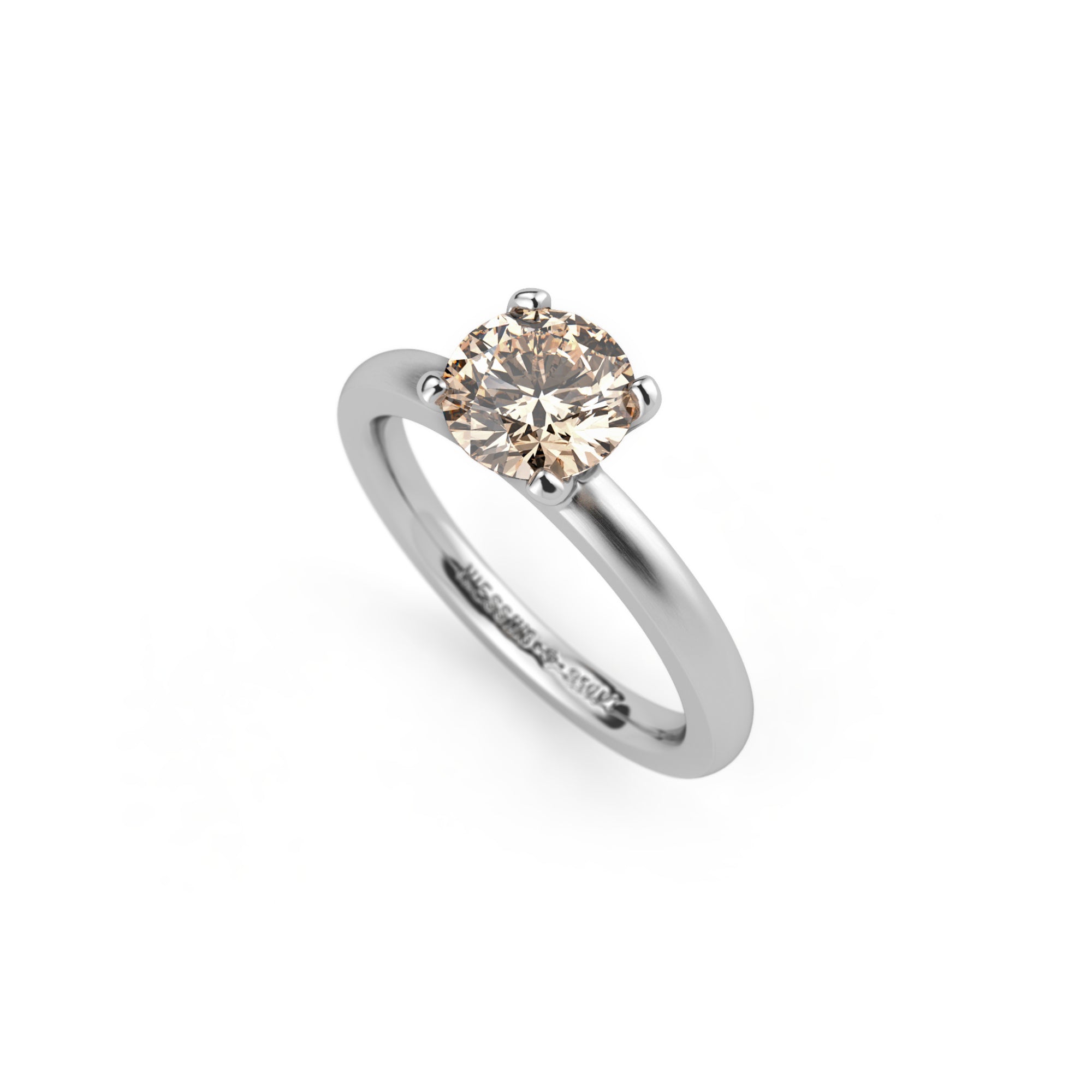 Niessing Amatis 4 Krappen Ring (N331960-1ct-cinnamon-satin-pt) aus Platin mit Diamant