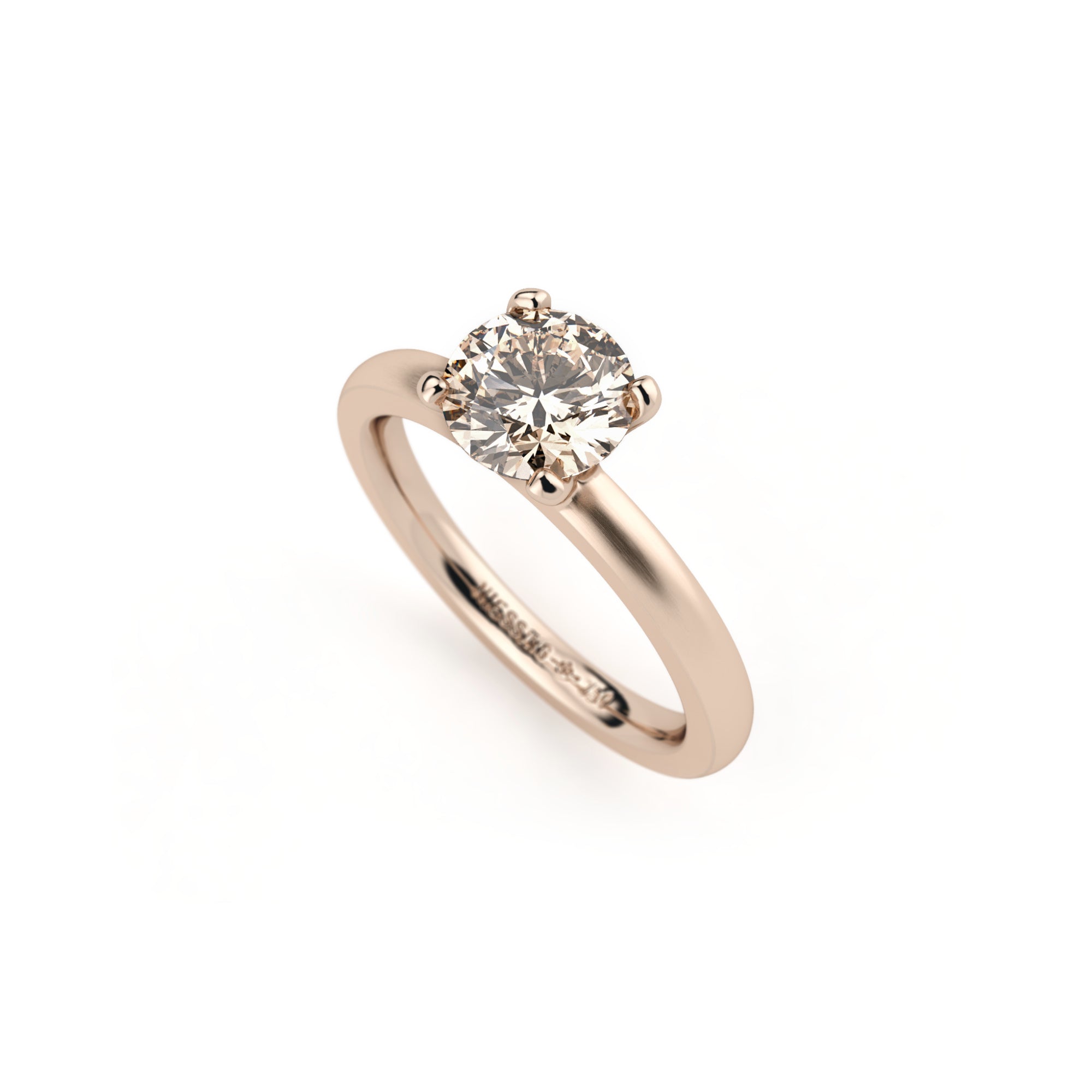 Niessing Amatis 4 Krappen Ring (N331960-1ct-cinnamon-satin-rw) mit Diamant