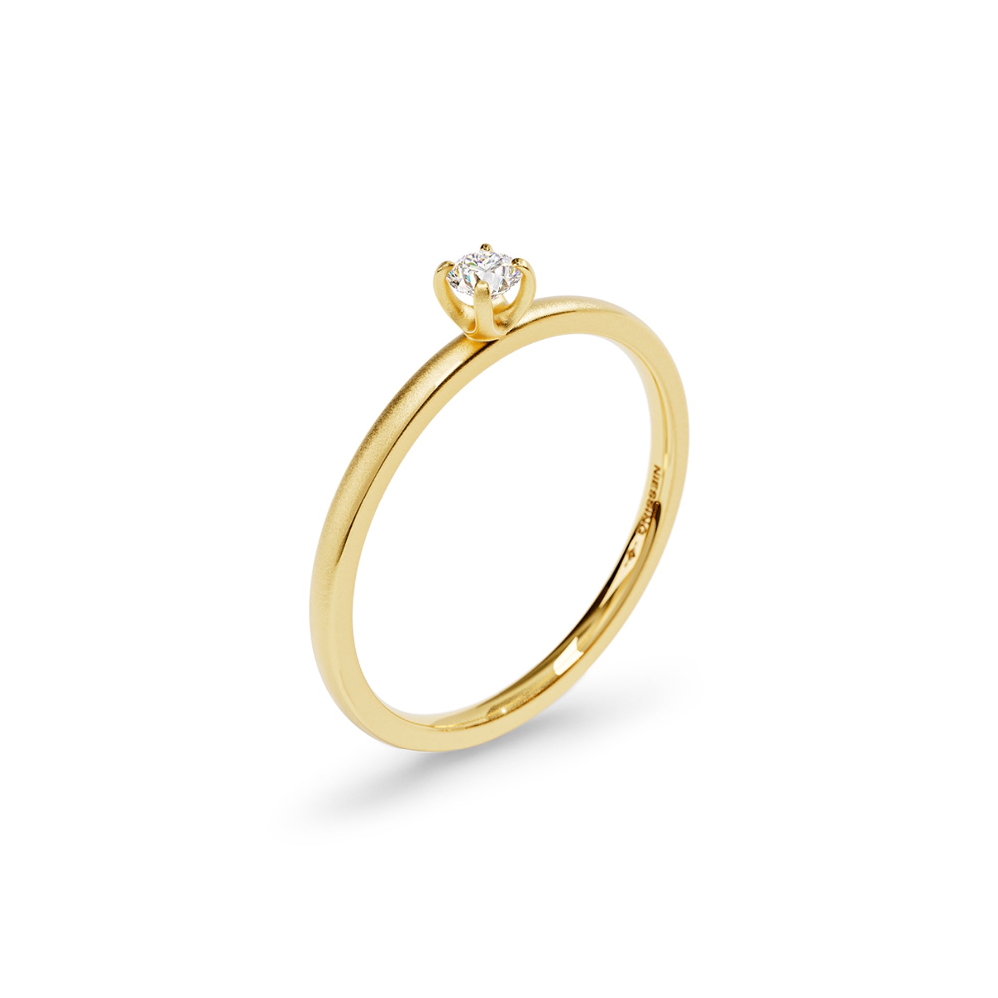 Niessing Amatis Fine C Ring - N381961-0.08ct (08ct-satin-cy) mit Diamant