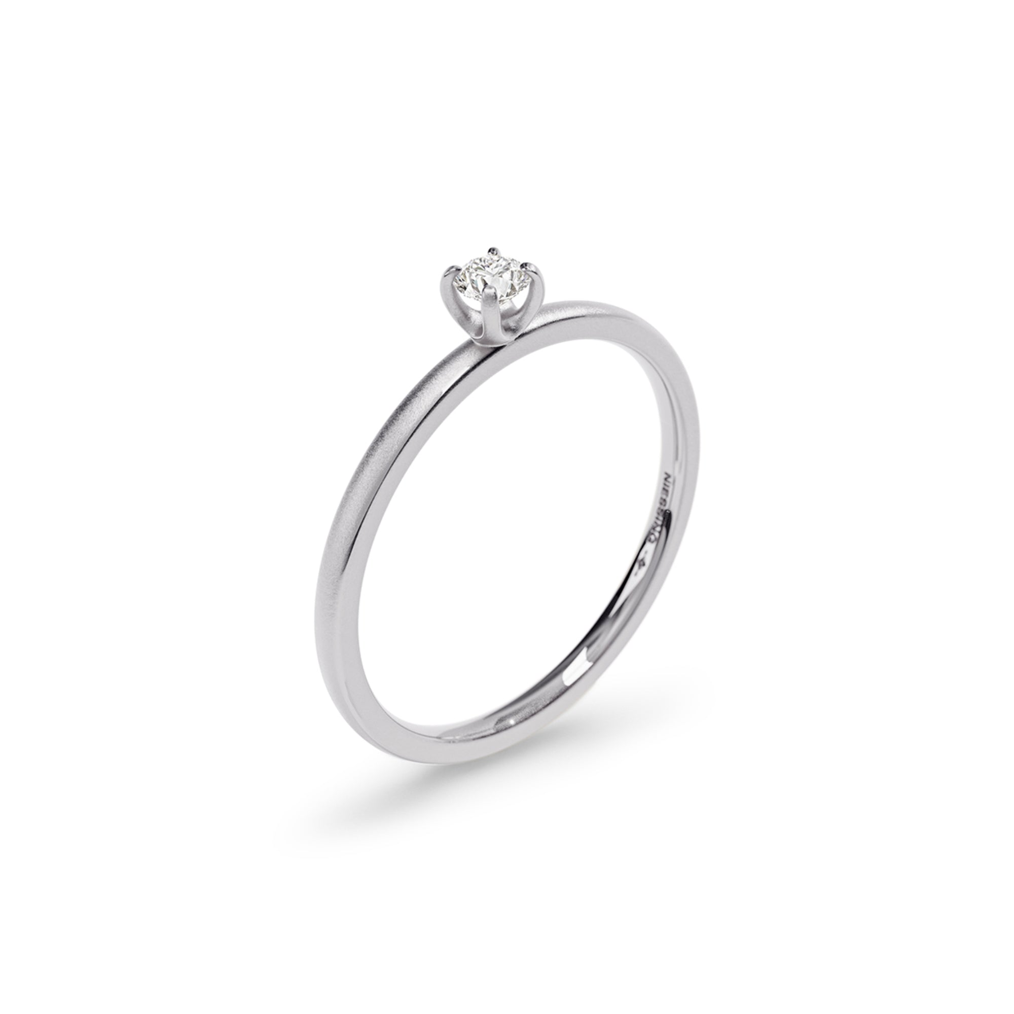 Niessing Amatis Fine C Ring - N381961-0.08ct (08ct-satin-pt) aus Platin mit Diamant