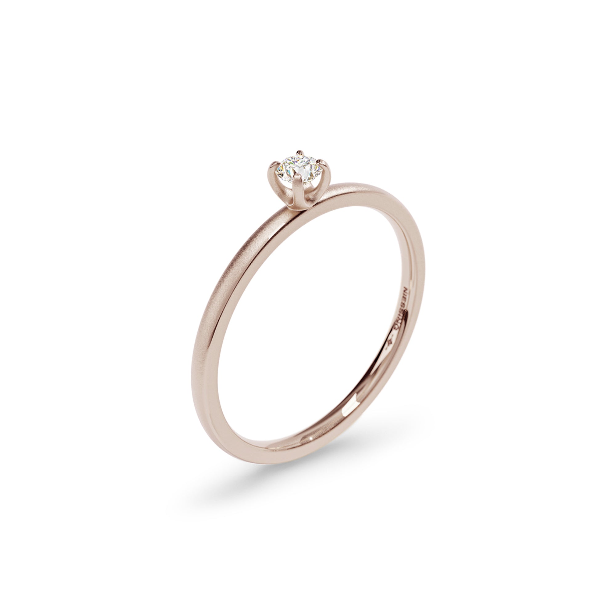 Niessing Amatis Fine C Ring - N381961-0.08ct (08ct-satin-rw) mit Diamant