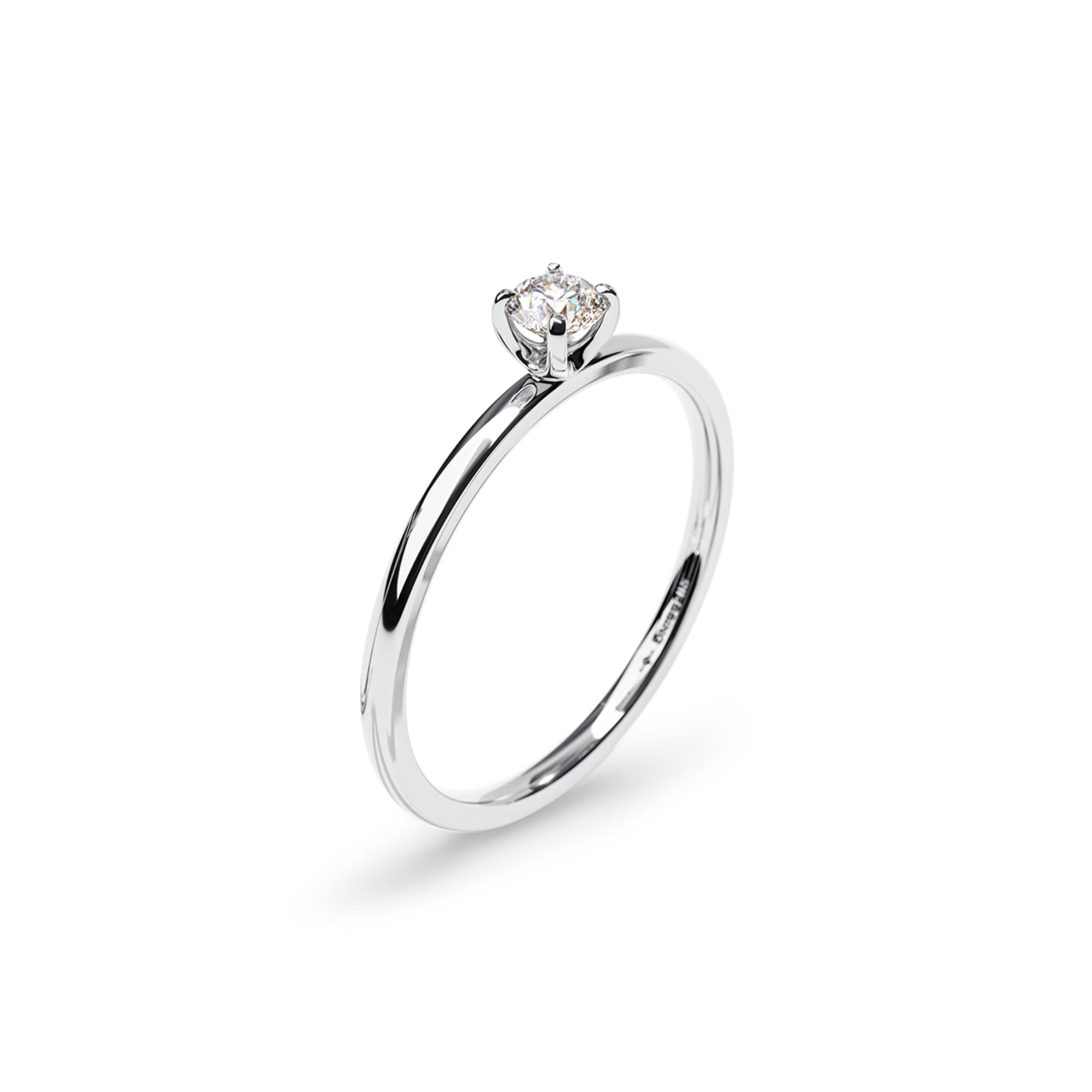 Niessing Amatis Fine C Ring - N381961-0.14ct (14ct-gloss-pt) aus Platin mit Diamant