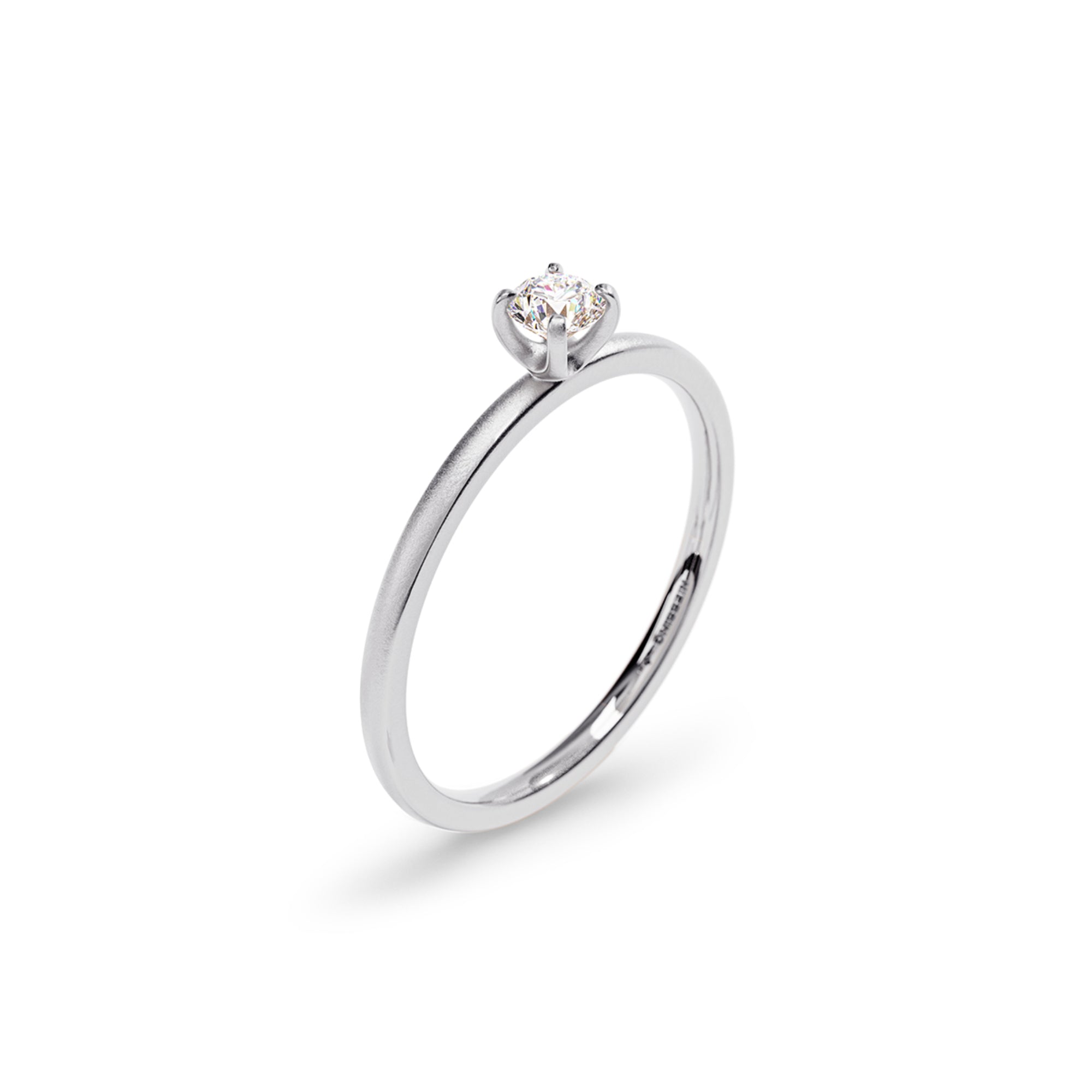 Niessing Amatis Fine C Ring - N381961-0.14ct (14ct-satin-pt) aus Platin mit Diamant