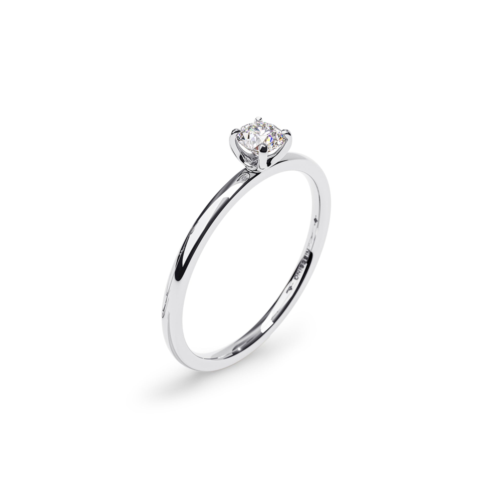 Niessing Amatis Fine C Ring - N381961-0.18ct (18ct-gloss-pt) aus Platin mit Diamant