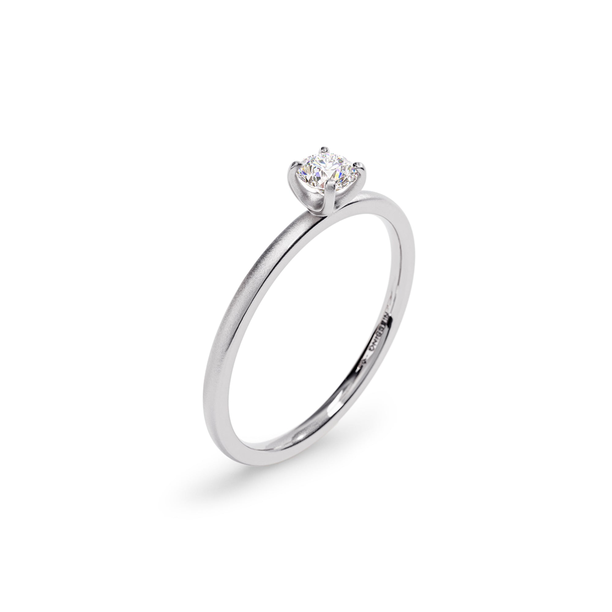 Niessing Amatis Fine C Ring - N381961-0.18ct (18ct-satin-pt) aus Platin mit Diamant