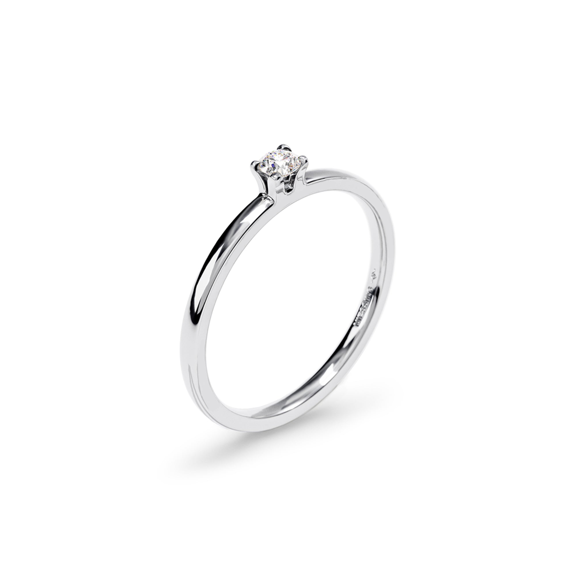 Niessing Amatis Fine Ring - N381964-0.08ct (08ct-gloss-pt) aus Platin mit Diamant