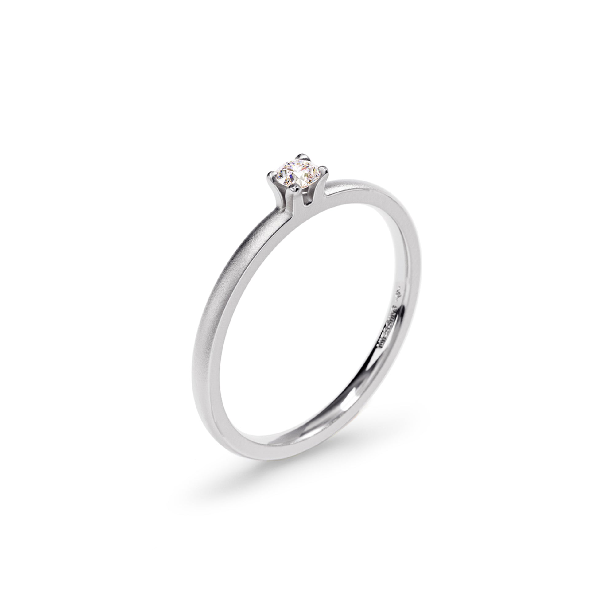 Niessing Amatis Fine Ring - N381964-0.08ct (08ct-satin-pt) aus Platin mit Diamant