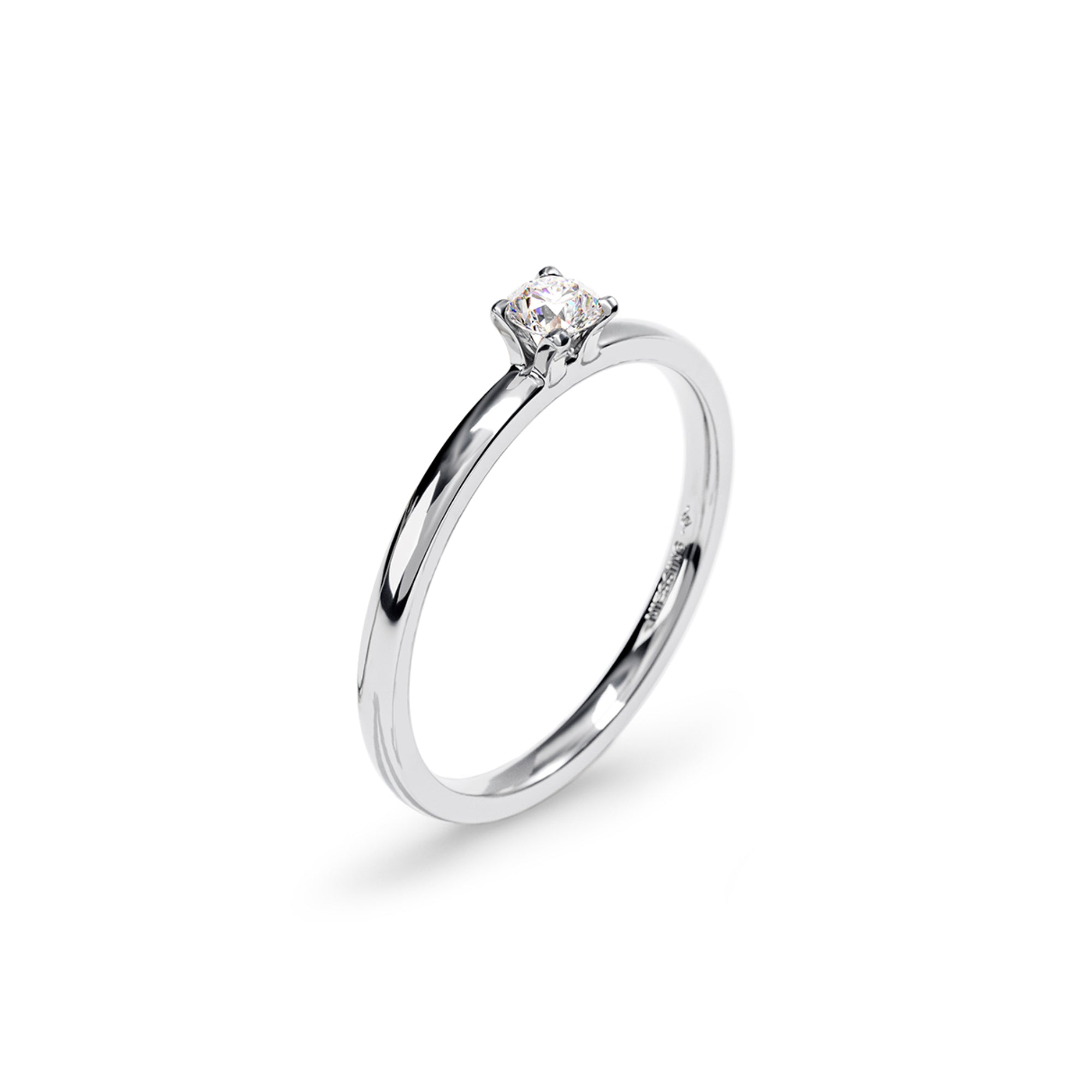 Niessing Amatis Fine Ring - N381964-0.14ct (14ct-gloss-pt) aus Platin mit Diamant