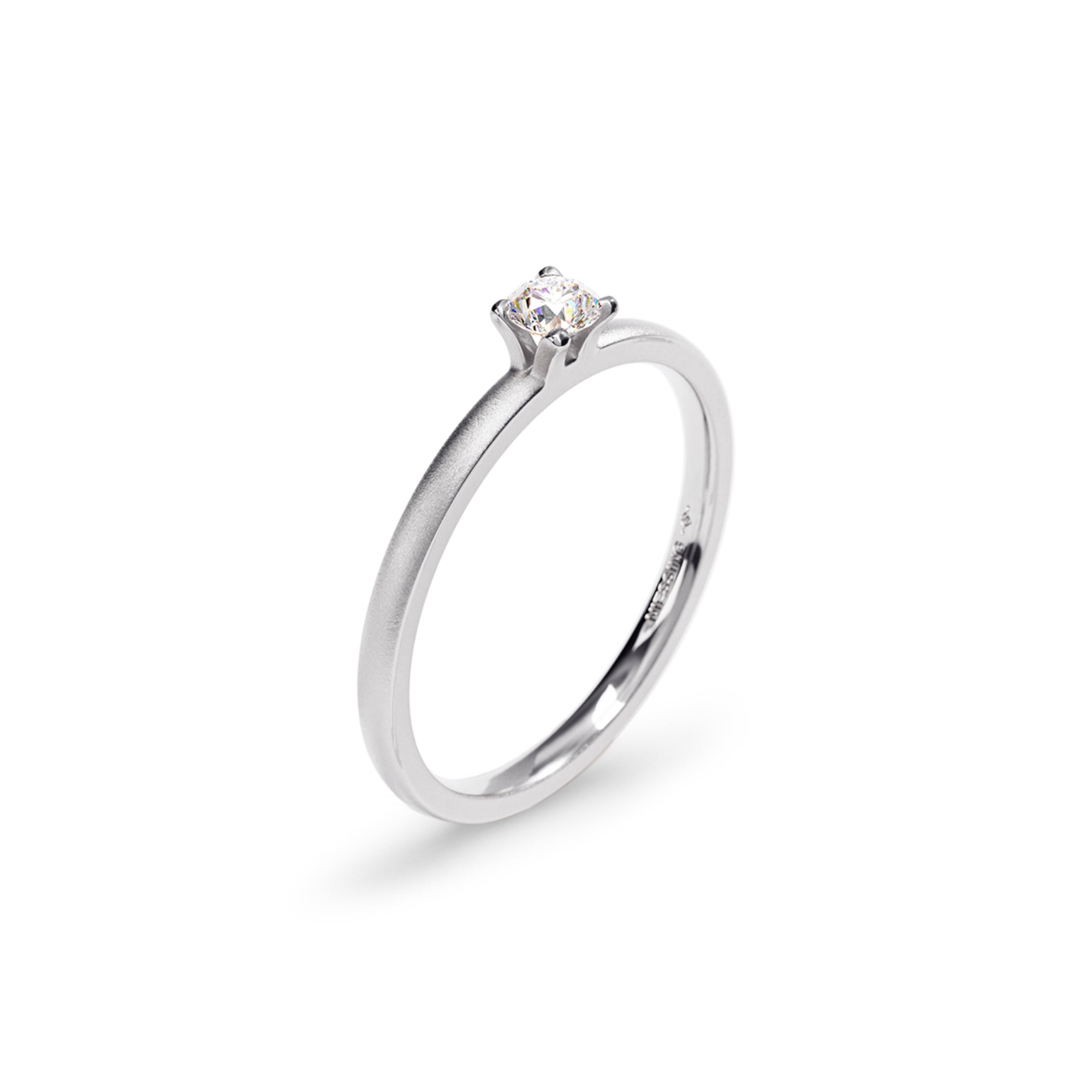 Niessing Amatis Fine Ring - N381964-0.14ct (14ct-satin-pt) aus Platin mit Diamant