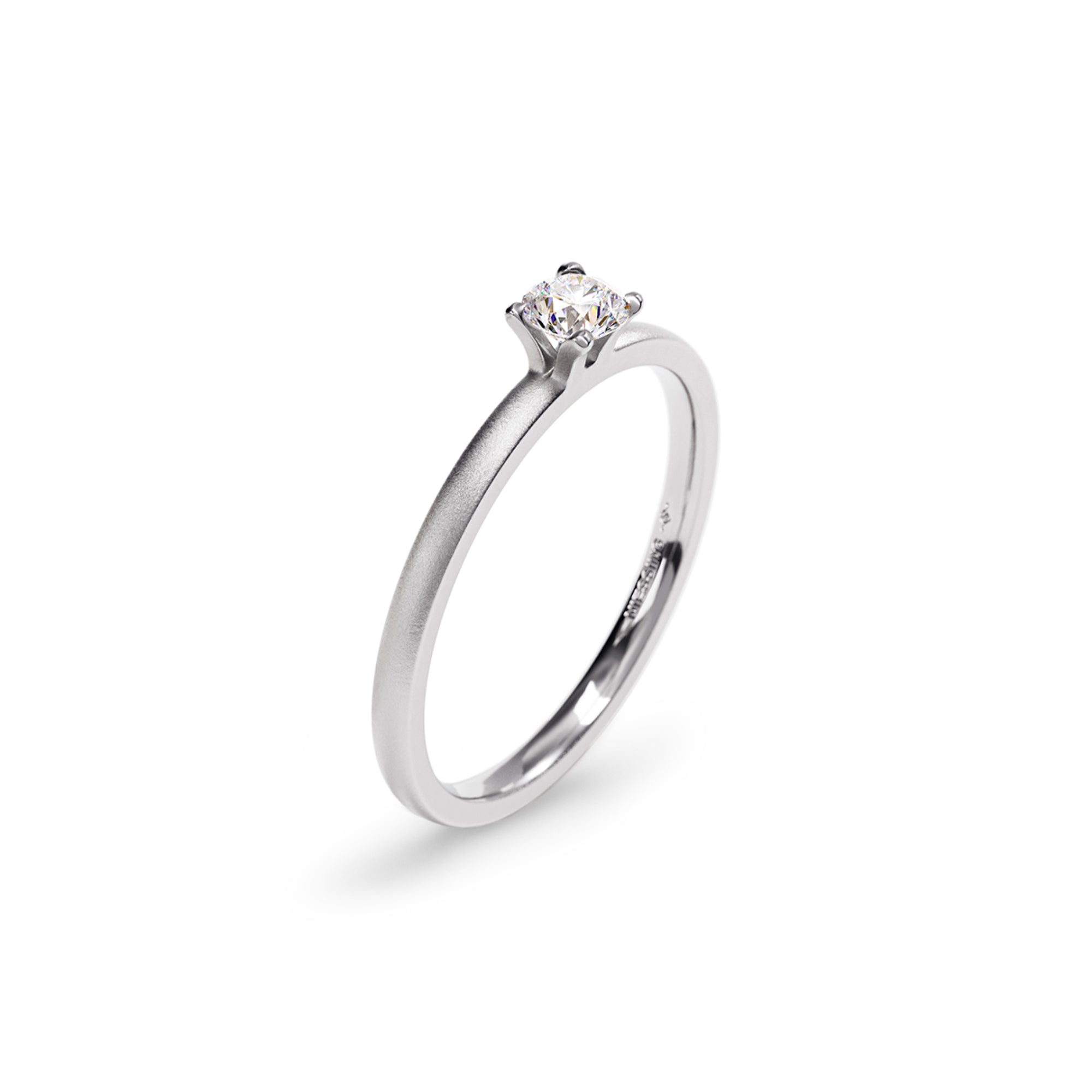 Niessing Amatis Fine Ring - N381964-0.18ct (18ct-satin-pt) aus Platin mit Diamant