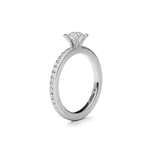 Niessing Amatis Highlights Ring (N331961-2mm-41br-nature-pt) aus Platin mit Diamant