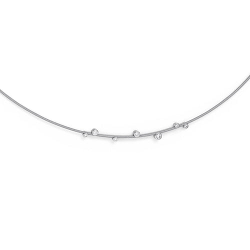 Niessing Artist Anhänger für 1,2 mm Schnur (N353907-43mm-7br-pt) aus Platin mit Diamant