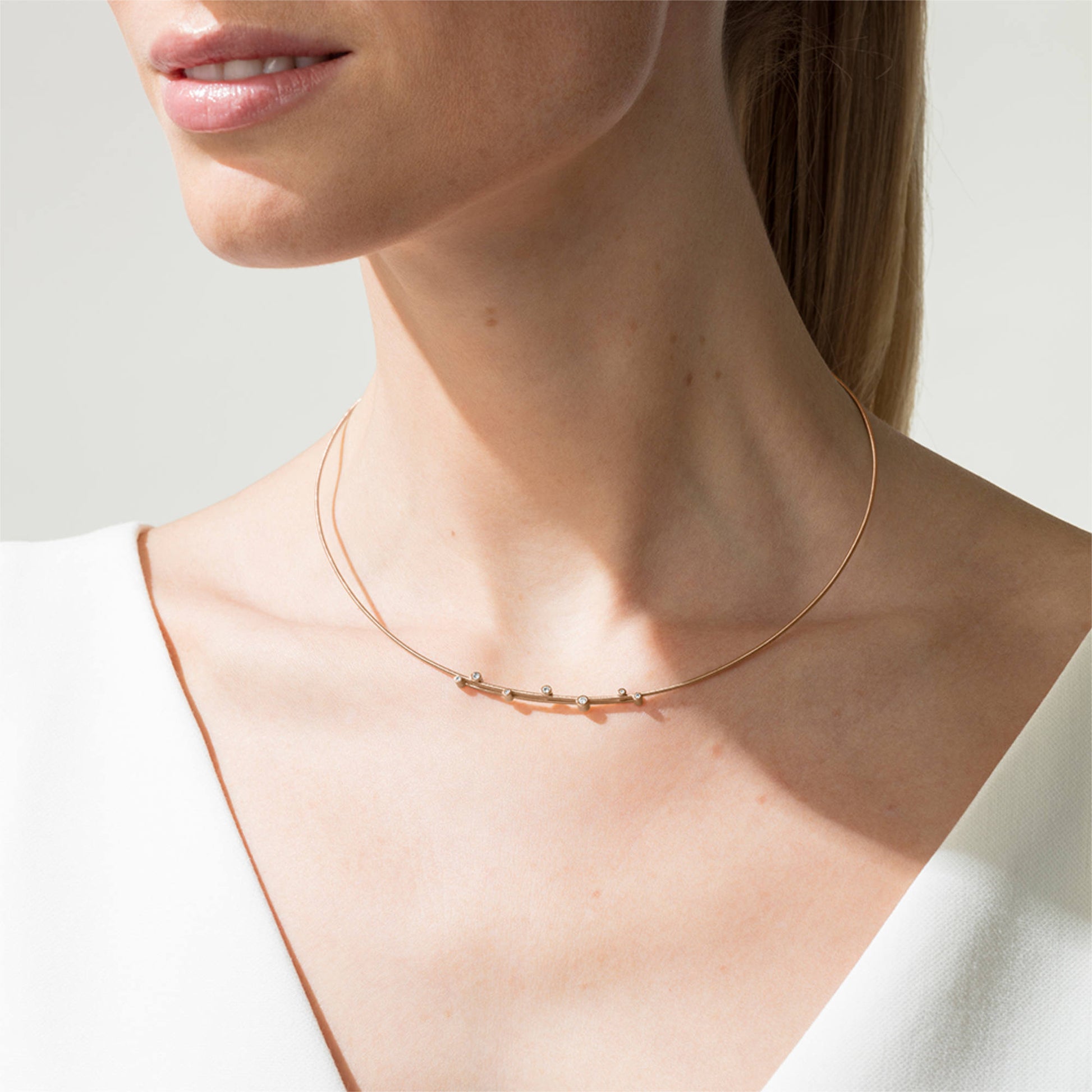 Niessing Artist Anhänger für 1,2 mm Schnur (N353907-43mm-7br-rw) mit Diamant