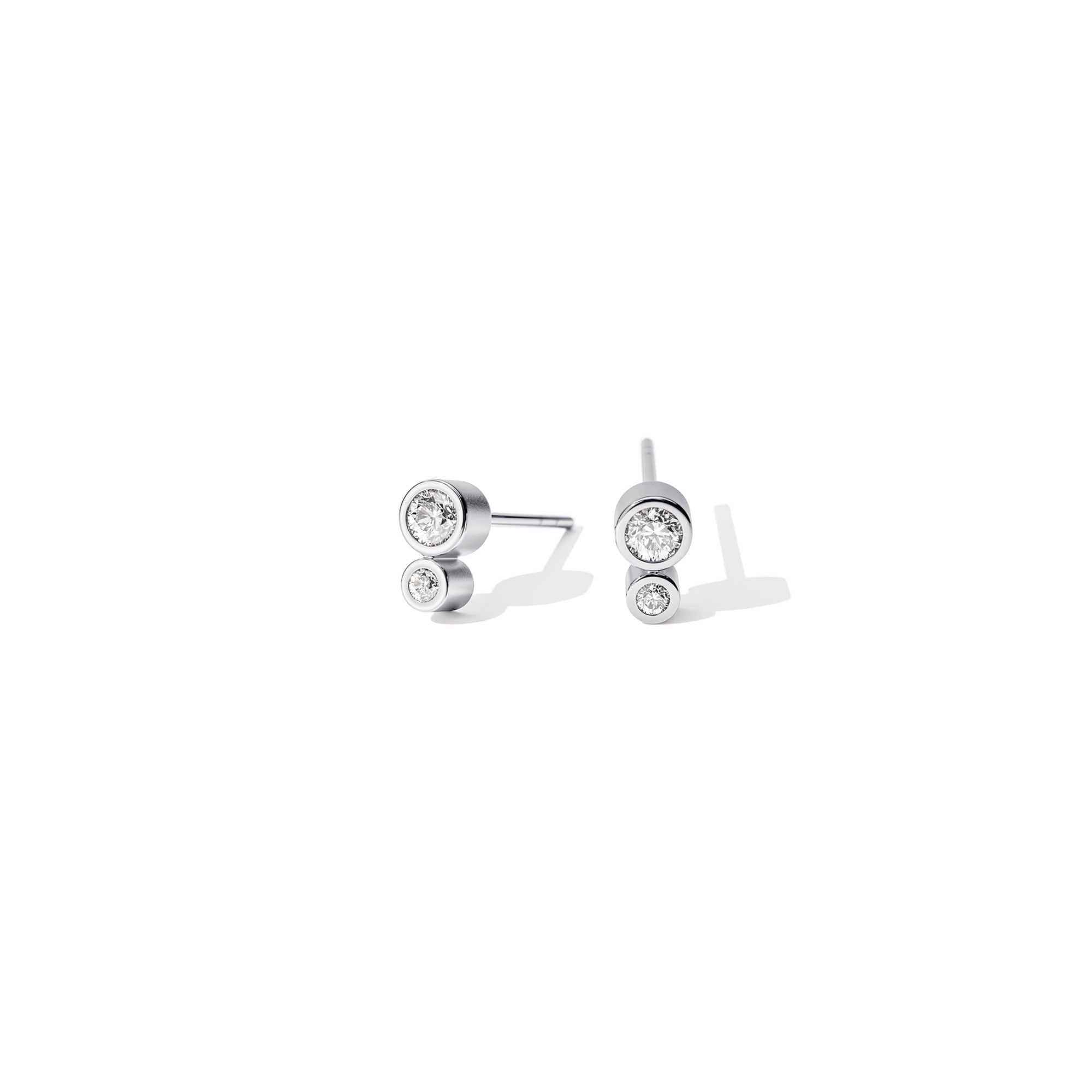 Niessing Brillantohrstecker Duett (N384902-pt) aus Platin mit Diamant