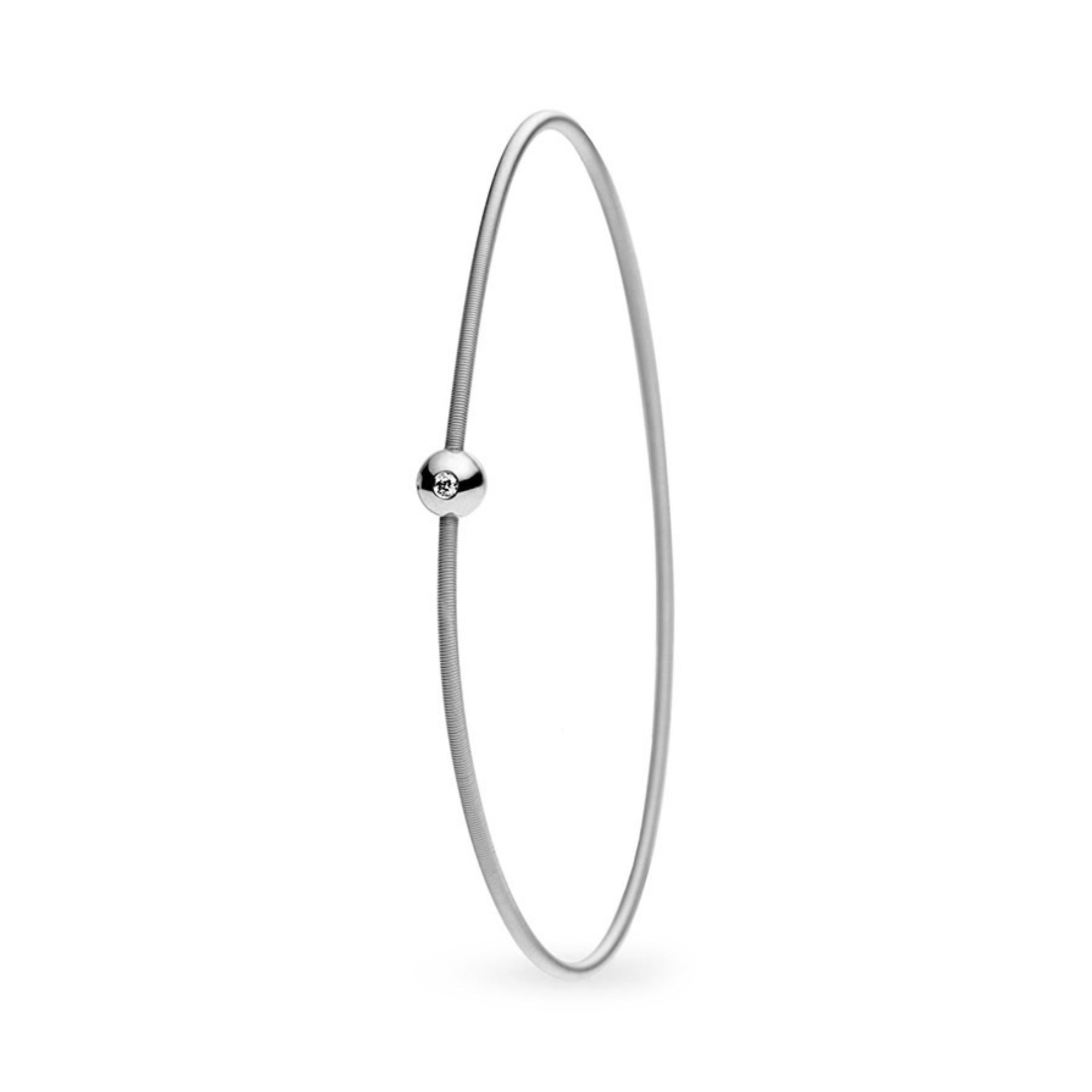 Niessing Colette Armreif 1-fach (N273901-KU-pt) aus Platin mit Diamant