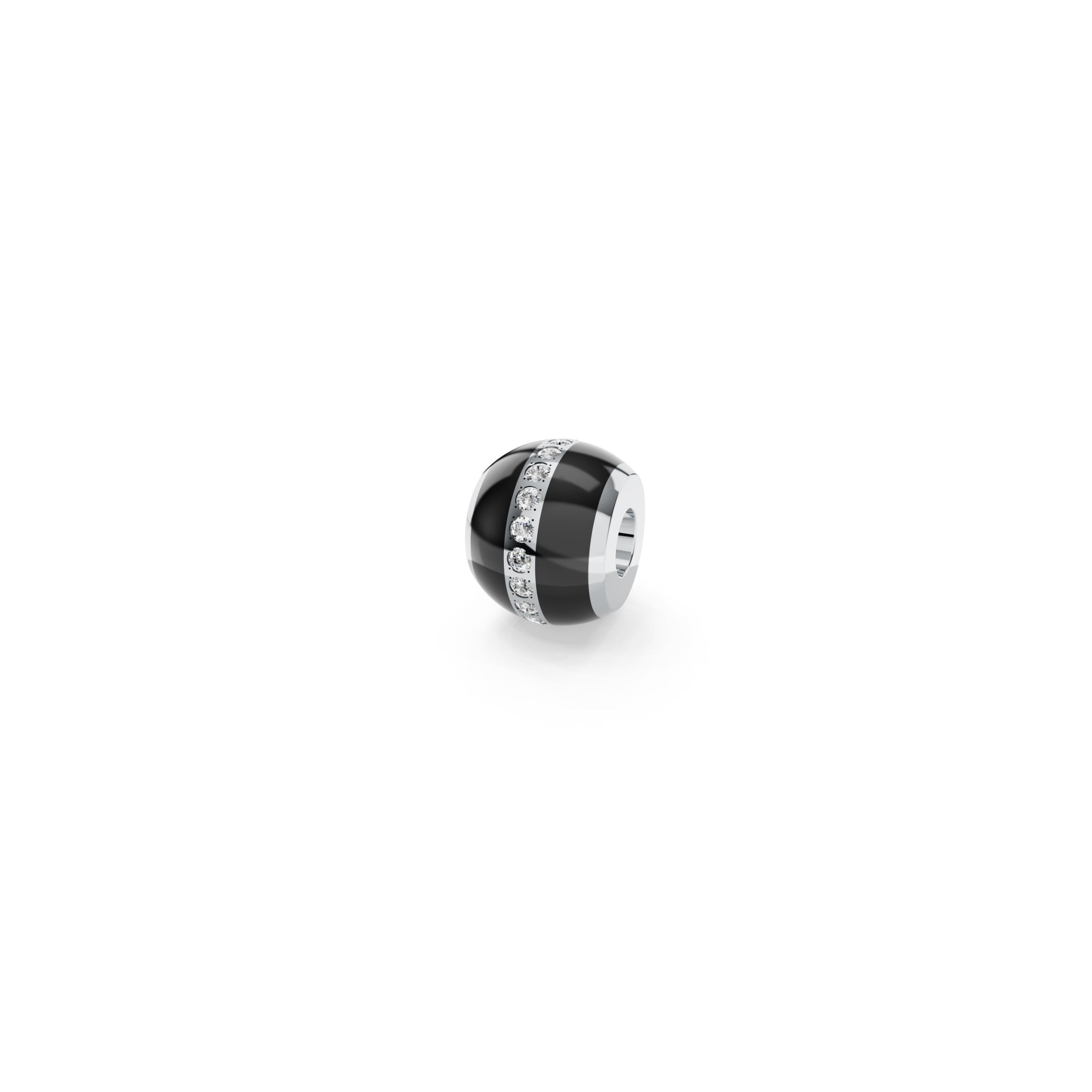 Niessing Colette C Diamond Setario Hold Anhänger (N422986-black-pt) aus Platin mit Diamant und Emaille