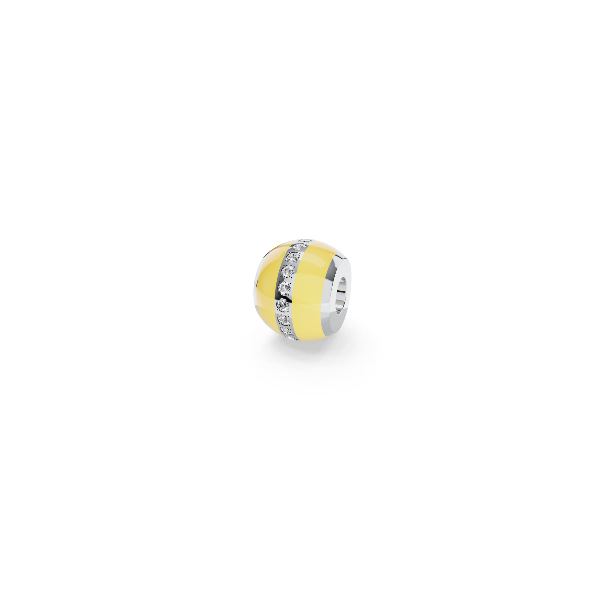 Niessing Colette C Diamond Setario Hold Anhänger (N422986-canary-pt) aus Platin mit Diamant und Emaille
