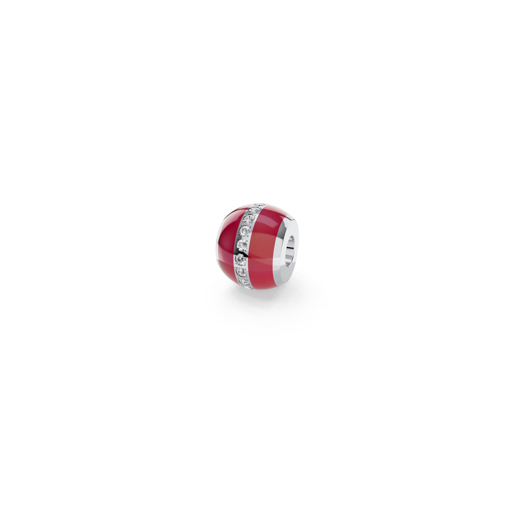 Niessing Colette C Diamond Setario Hold Anhänger (N422986-grenadine-pt) aus Platin mit Diamant und Emaille