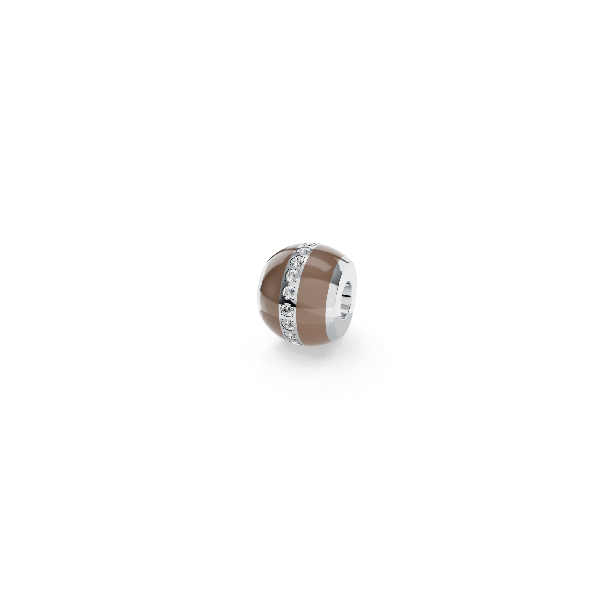 Niessing Colette C Diamond Setario Hold Anhänger (N422986-mocha-pt) aus Platin mit Diamant und Emaille