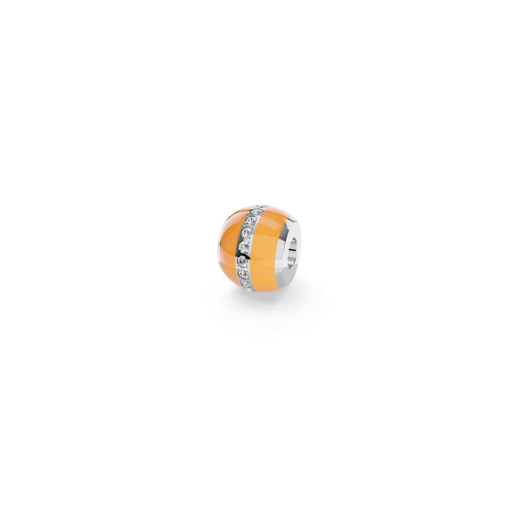 Niessing Colette C Diamond Setario Hold Anhänger (N422986-orange-pt) aus Platin mit Diamant und Emaille
