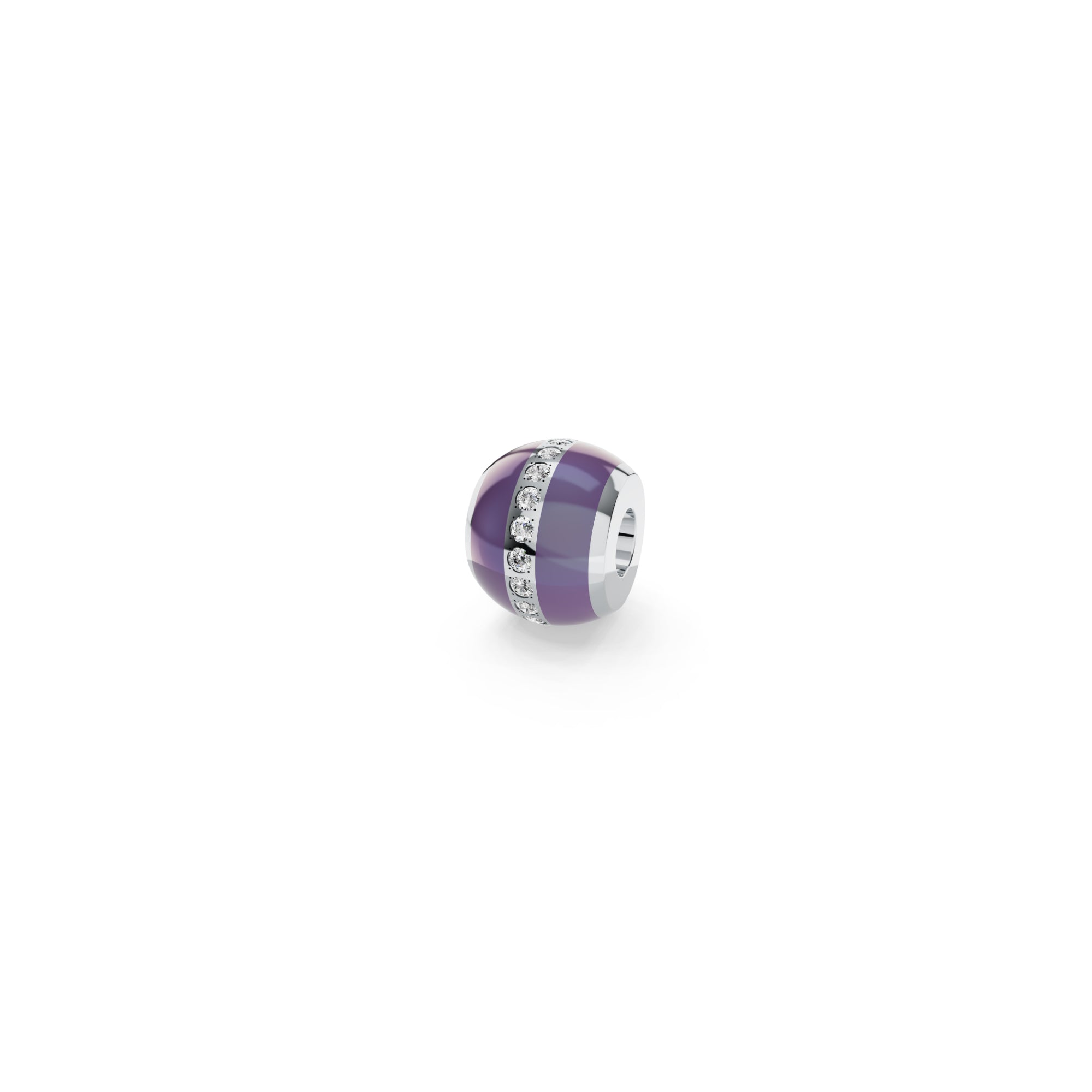 Niessing Colette C Diamond Setario Hold Anhänger (N422986-purple-pt) aus Platin mit Diamant und Emaille