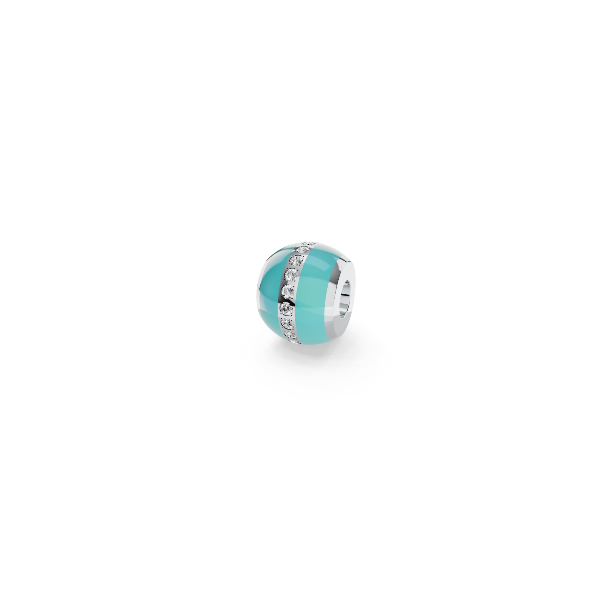 Niessing Colette C Diamond Setario Hold Anhänger (N422986-tuerkis-pt) aus Platin mit Diamant, Emaille und Türkis