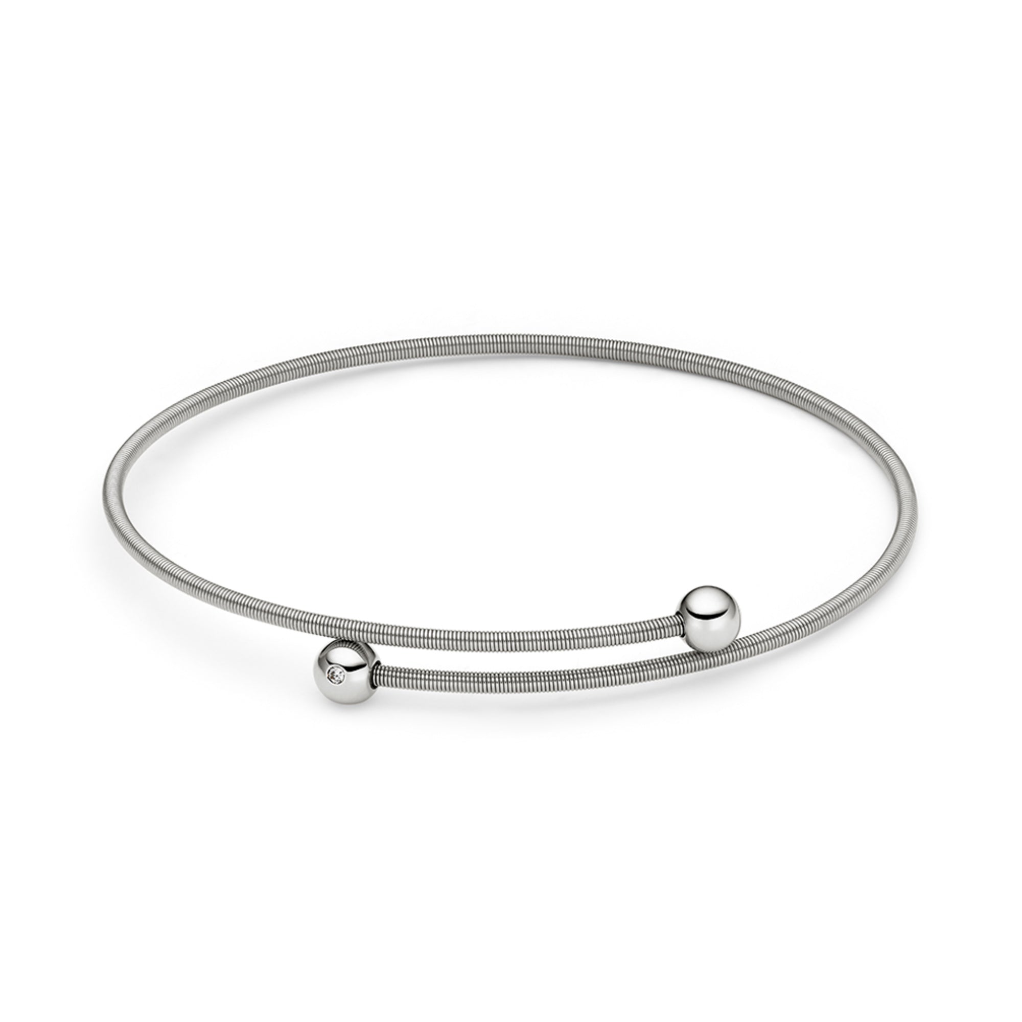 Niessing Colette C Embrace Armreif 1-fach (N372903-pt) aus Platin mit Diamant