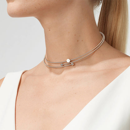 Colette C Embrace Collier 2-fach , Platin von Niessing (N373022-145mm-pt)