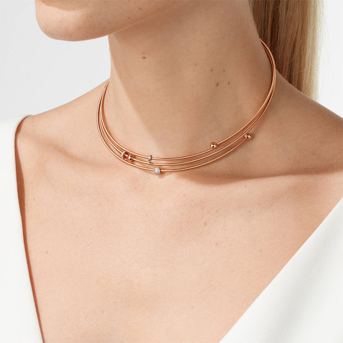 Niessing Colette C Embrace Collier 3-fach (N373923-145mm-1br-cr) mit Diamant