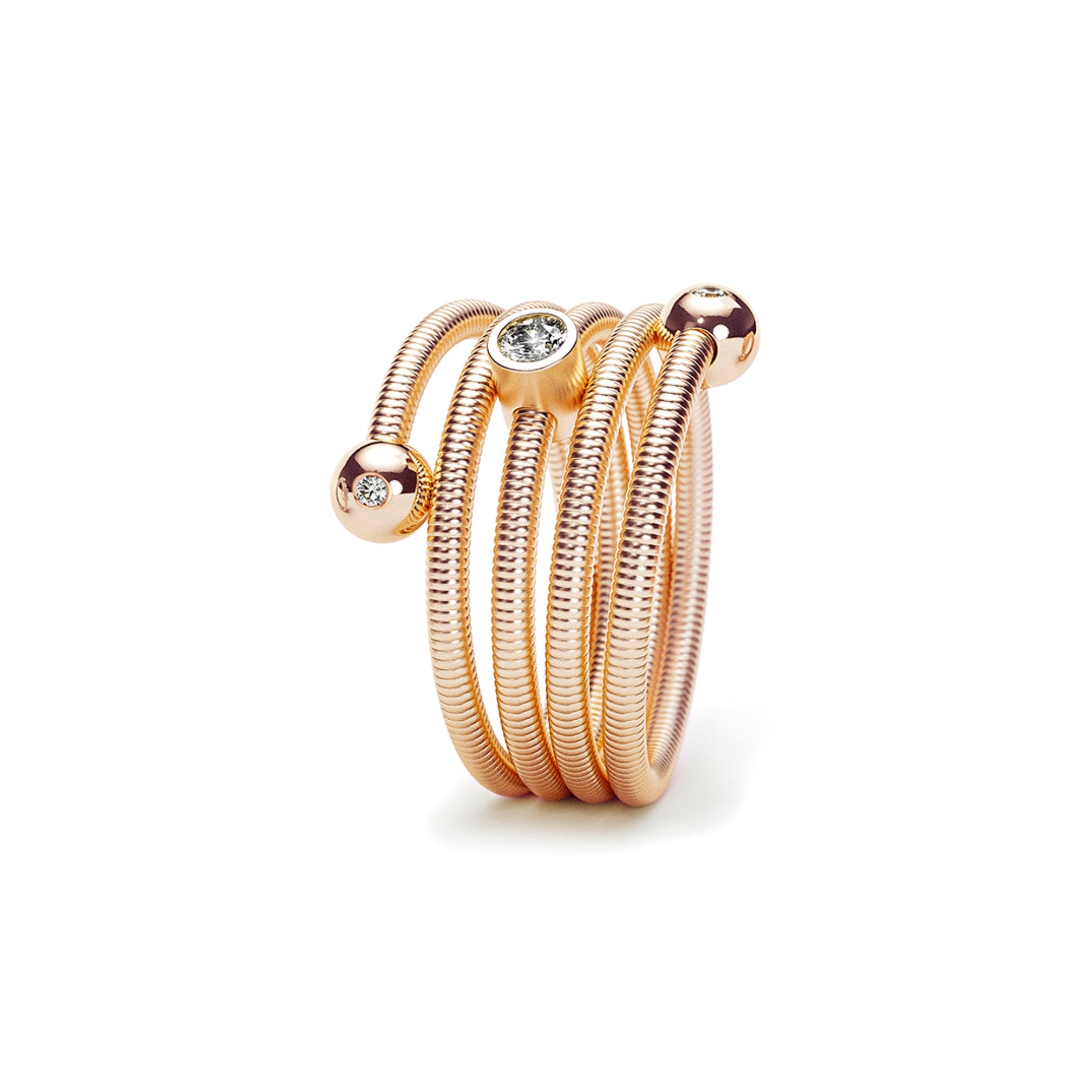 Niessing Colette C Embrace Ring 4-fach mit Fassung (N371934-3br-cr) mit Diamant