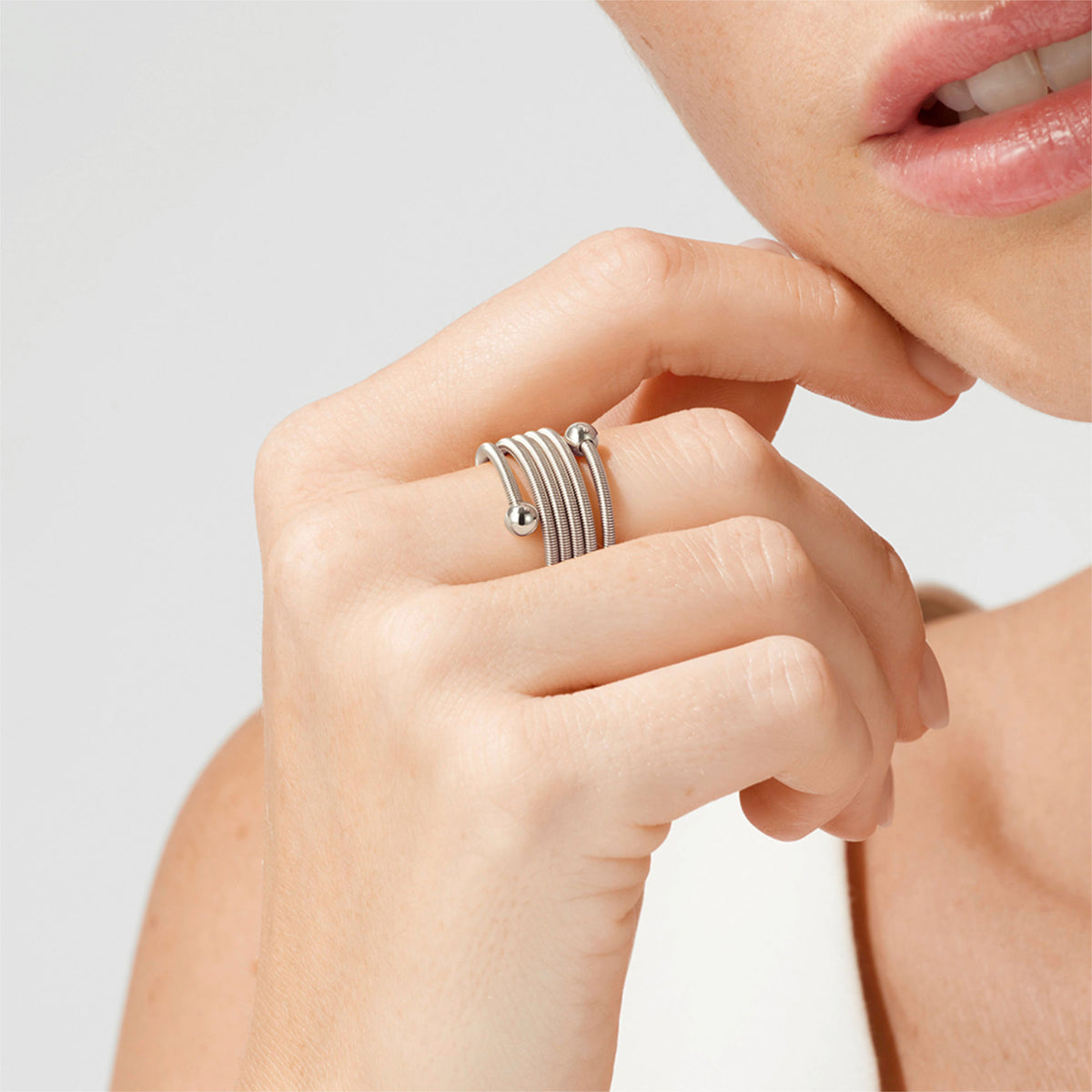 Niessing Colette C Embrace Ring 5-fach (N371525-pt) aus Platin