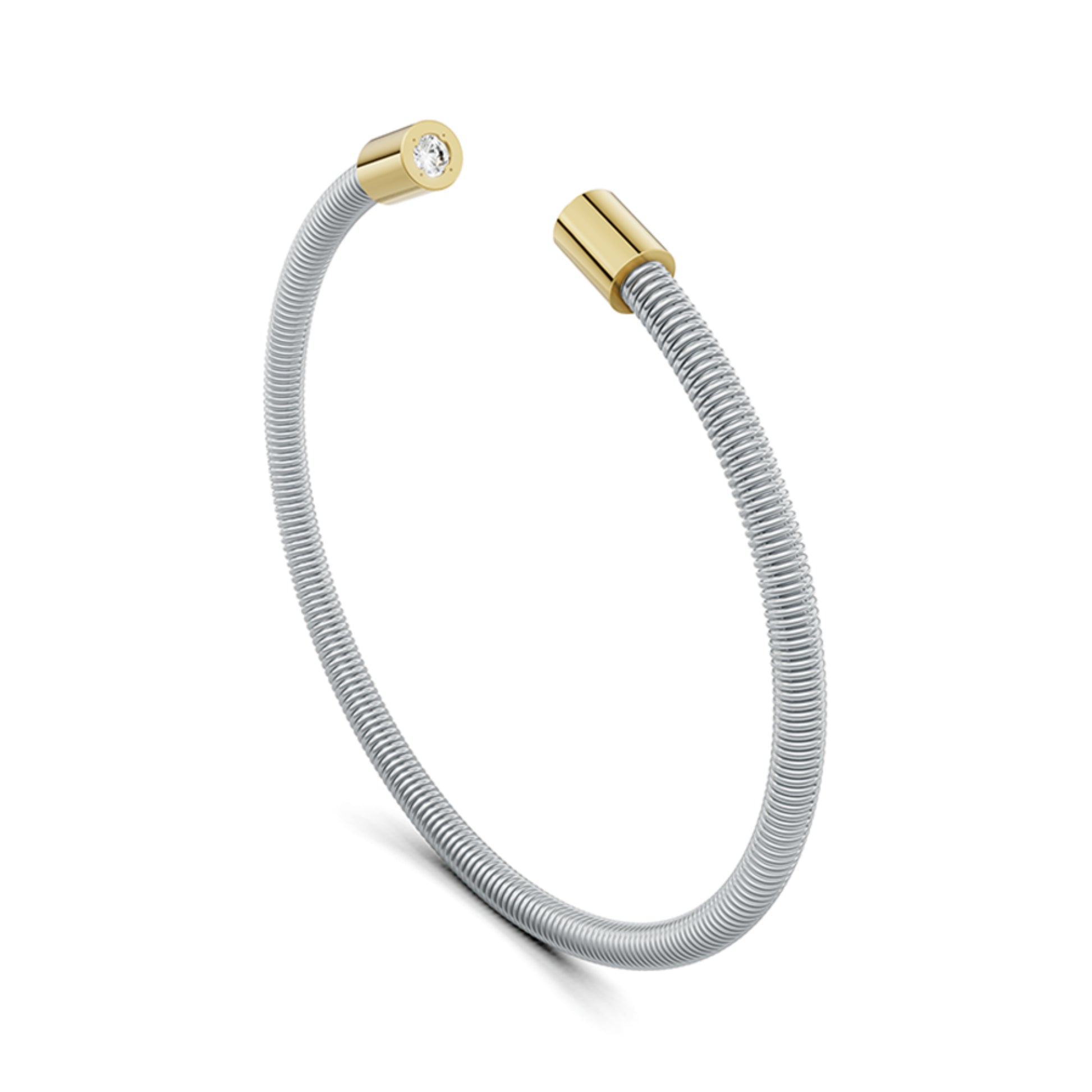 Niessing Colette Elementyx Space Zylinder Armreif (N402928-62mm-2br-pt-cy) aus Platin mit Diamant