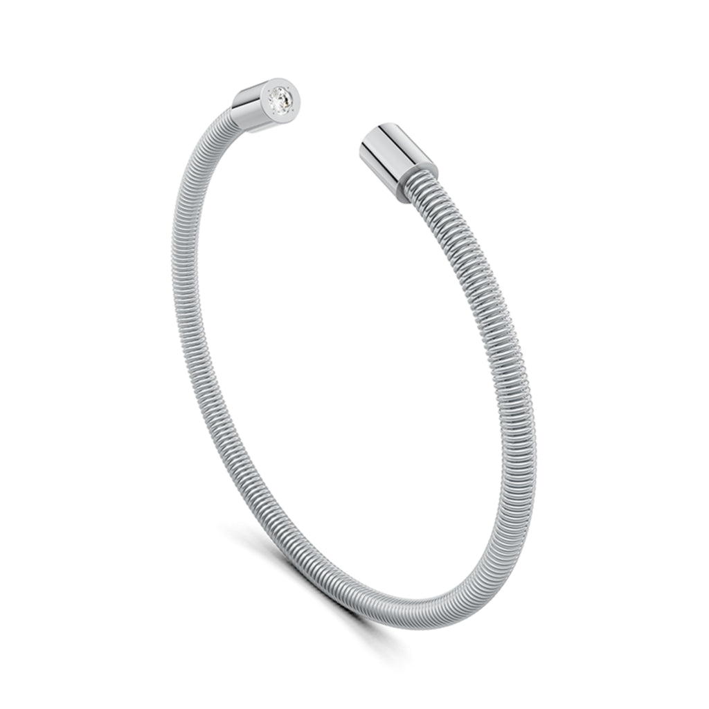 Niessing Colette Elementyx Space Zylinder Armreif (N402928-62mm-2br-pt-pt) aus Platin mit Diamant