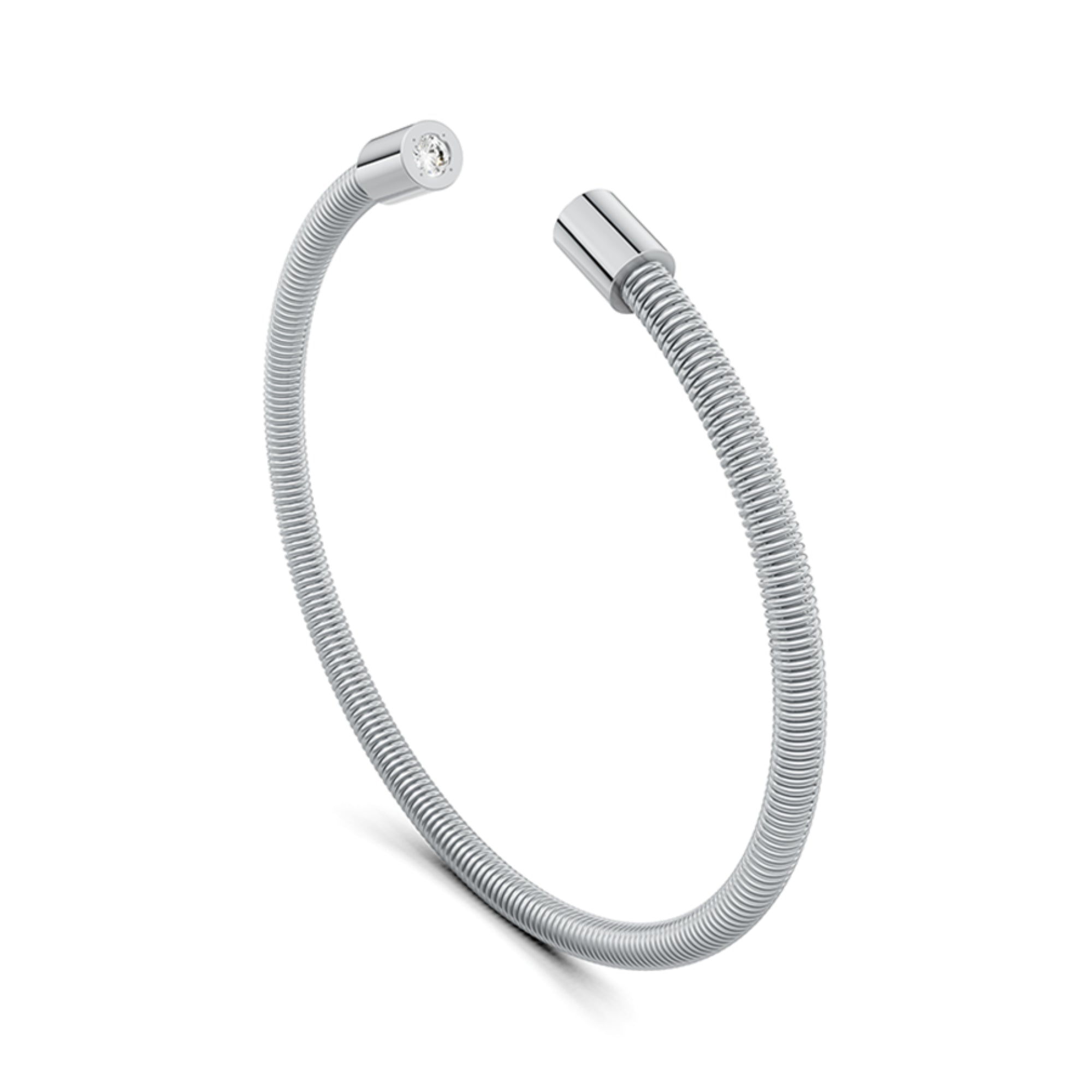 Niessing Colette Elementyx Space Zylinder Armreif (N402928-62mm-2br-pt-pt) aus Platin mit Diamant