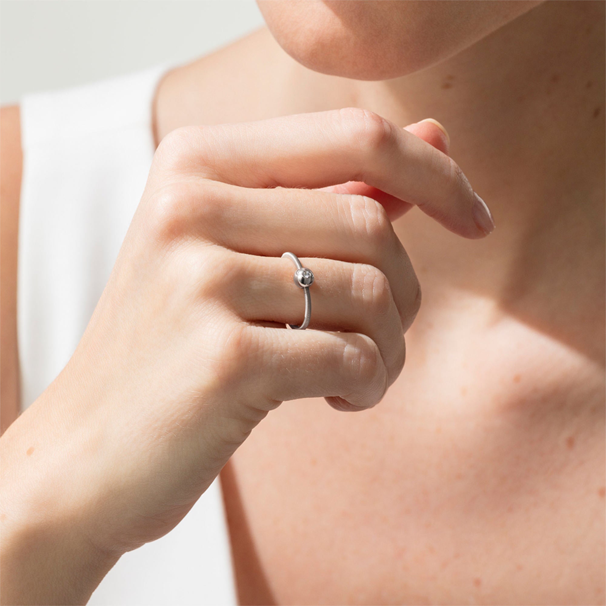 Niessing Colette Ring 1-fach (N281521-1br-pt) aus Platin mit Diamant