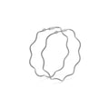 Niessing Colette Welle Creolen (N424001-40mm-pt) aus Platin