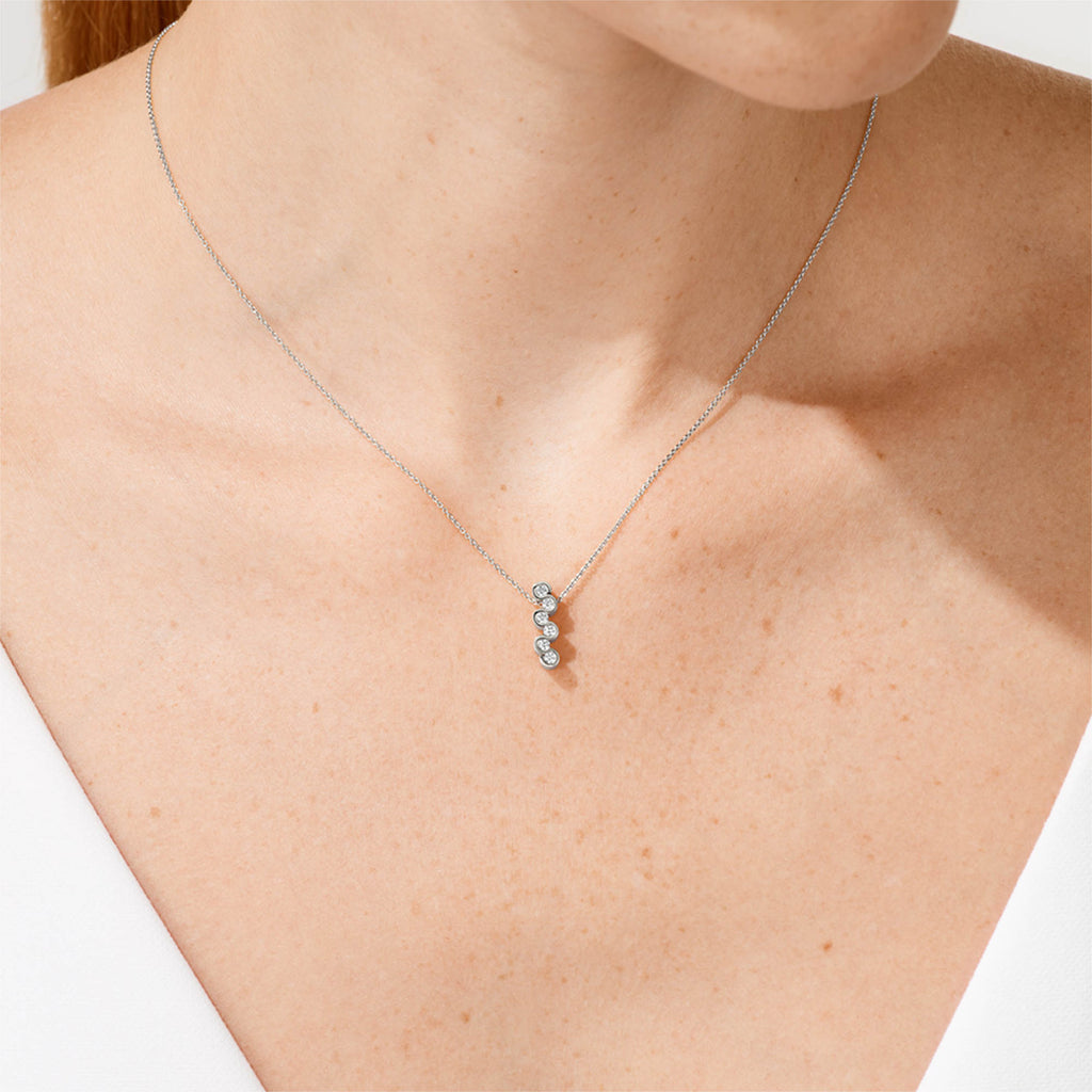 Niessing Diamond Wave Anhänger (N373966-pt) aus Platin mit Diamant