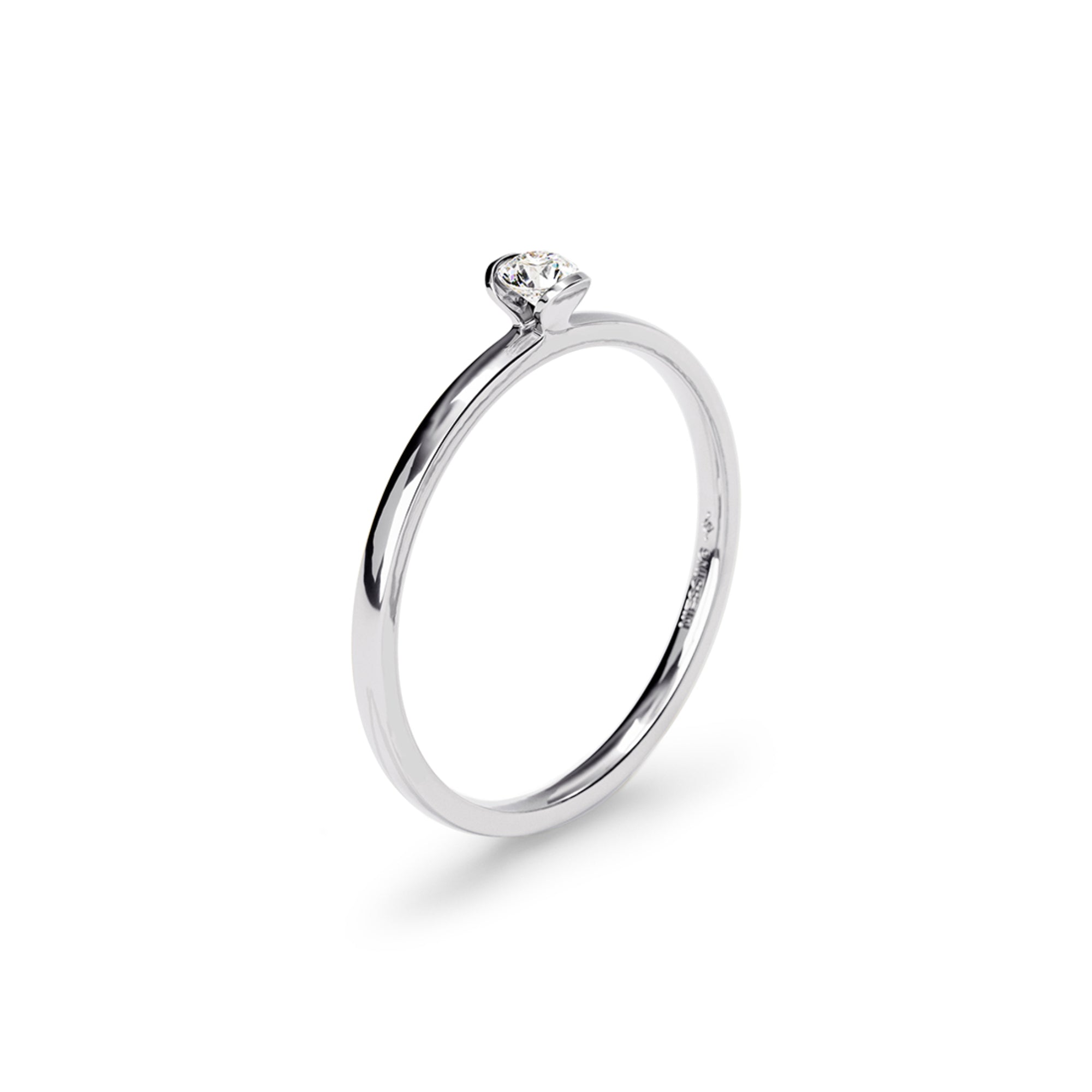 Niessing Lily Ring - N381962-0.08ct (08ct-gloss-pt) aus Platin mit Diamant