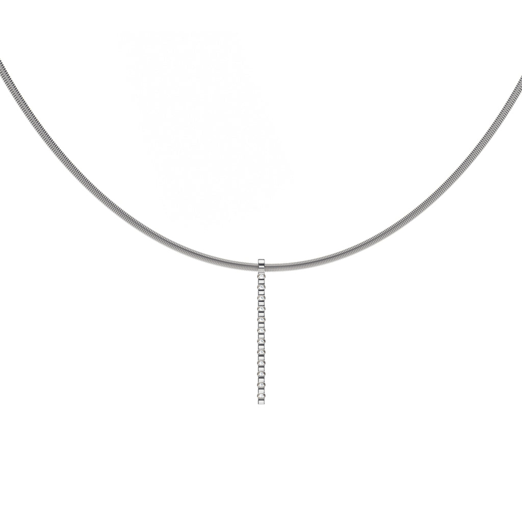 Niessing Linear Brillant Anhänger (N373912-pt) aus Platin mit Diamant