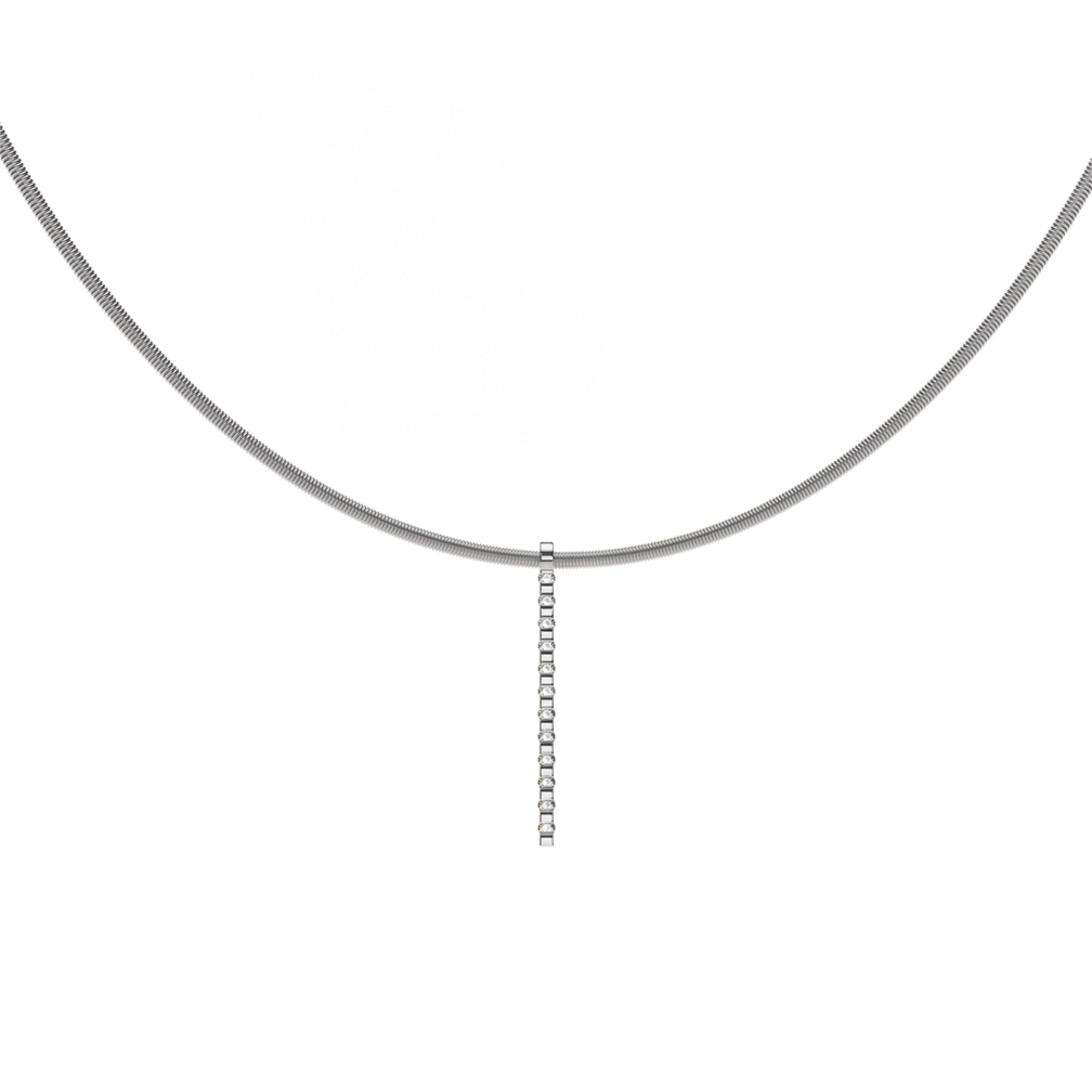 Niessing Linear Brillant Anhänger (N373912-pt) aus Platin mit Diamant