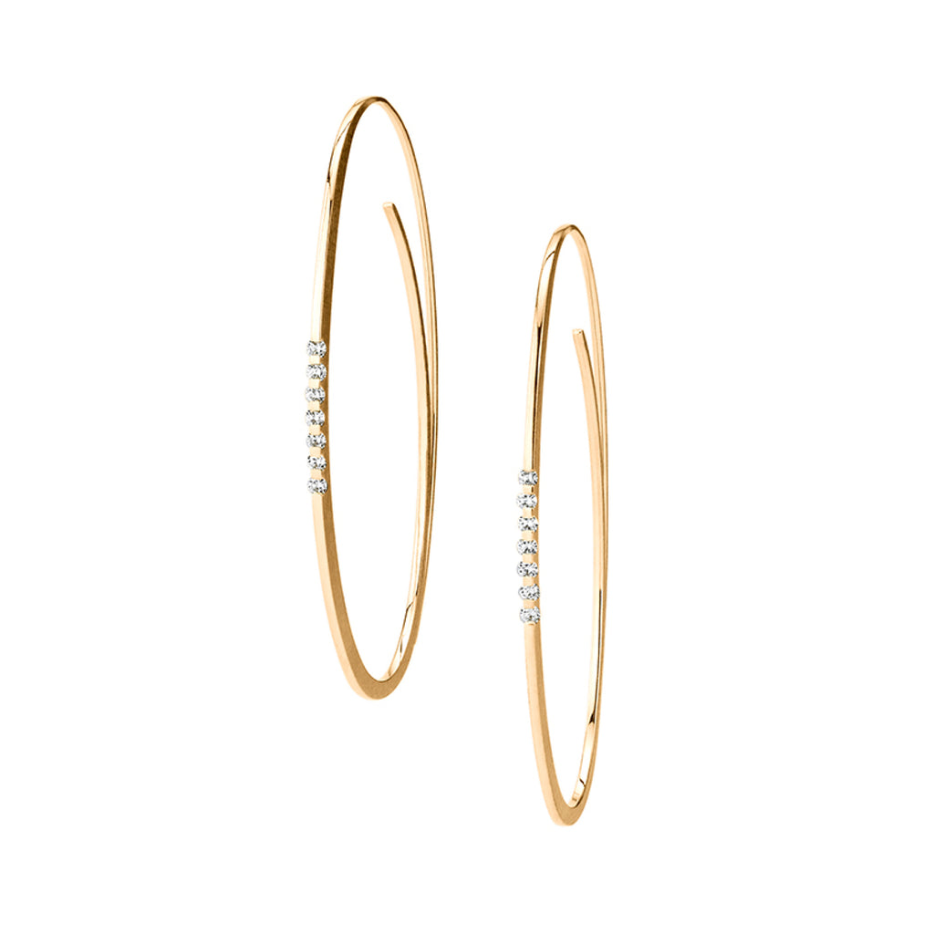 Niessing Linear Brillant Creolen (N364912-48mm-cy) mit Diamant
