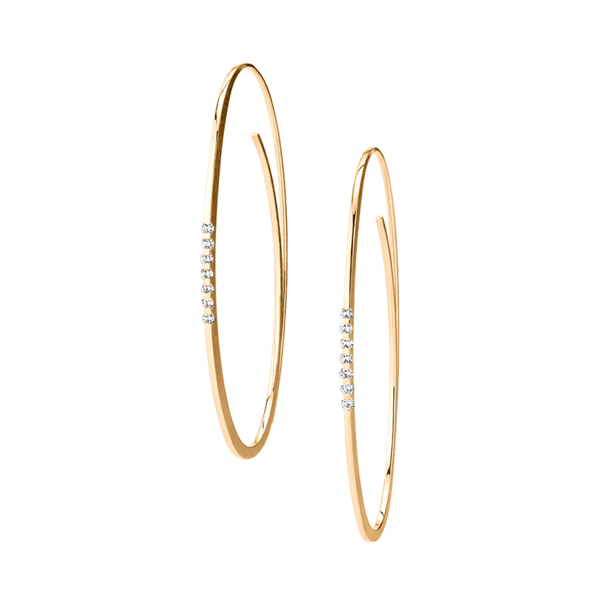 Niessing Linear Brillant Creolen (N364912-48mm-cy) mit Diamant