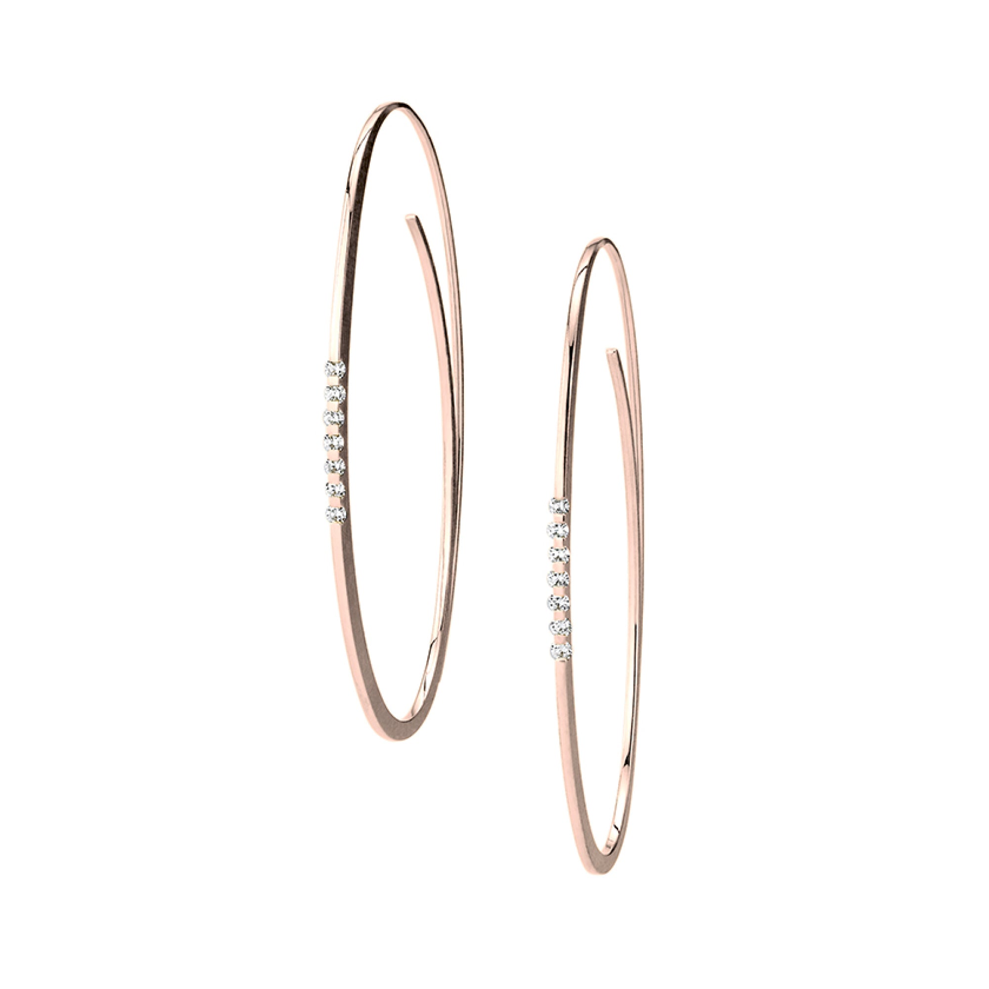 Niessing Linear Brillant Creolen (N364912-48mm-rw) mit Diamant