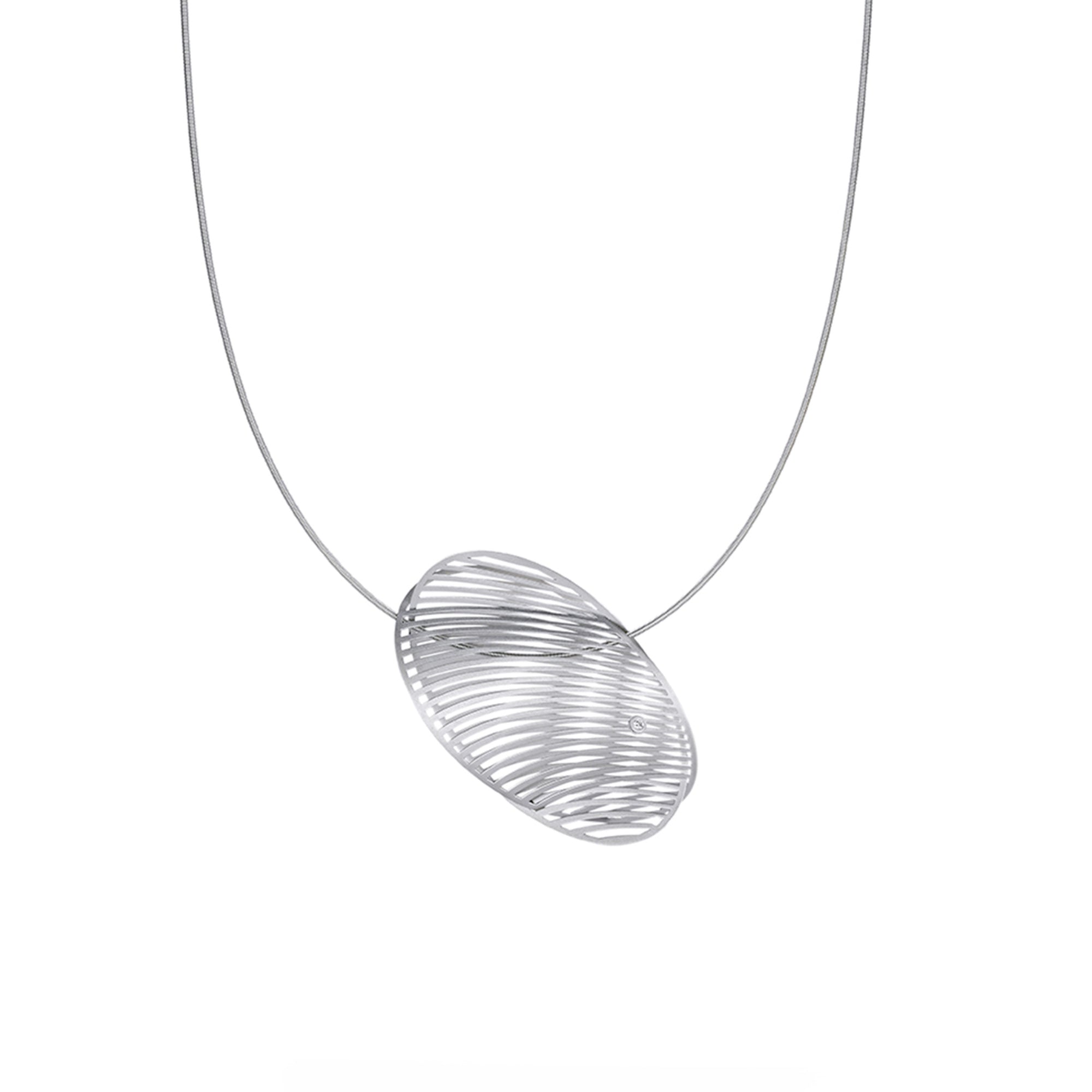 Niessing Mirage Anhänger ovale Form (N333950-50mm-1br-pt) aus Platin mit Diamant