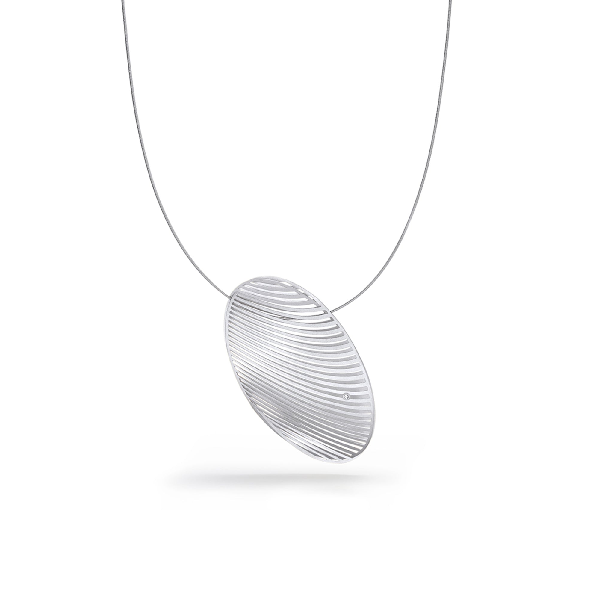 Niessing Mirage Anhänger ovale Form (N333950-70mm-1br-pt) aus Platin mit Diamant