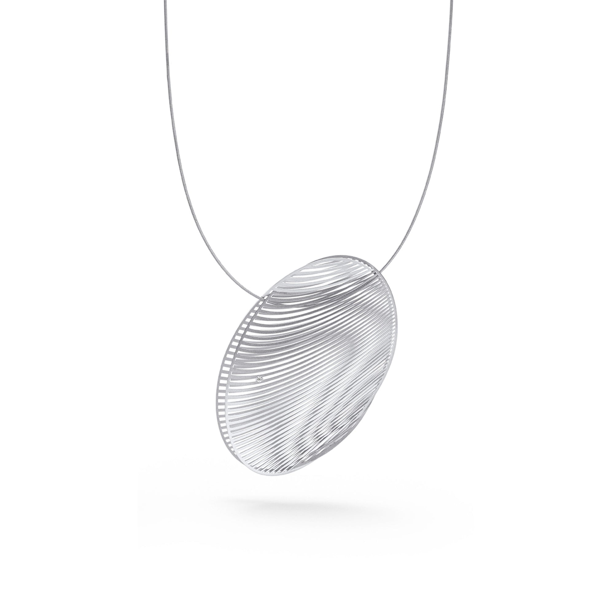 Niessing Mirage Anhänger ovale Form (N333950-80mm-1br-pt) aus Platin mit Diamant