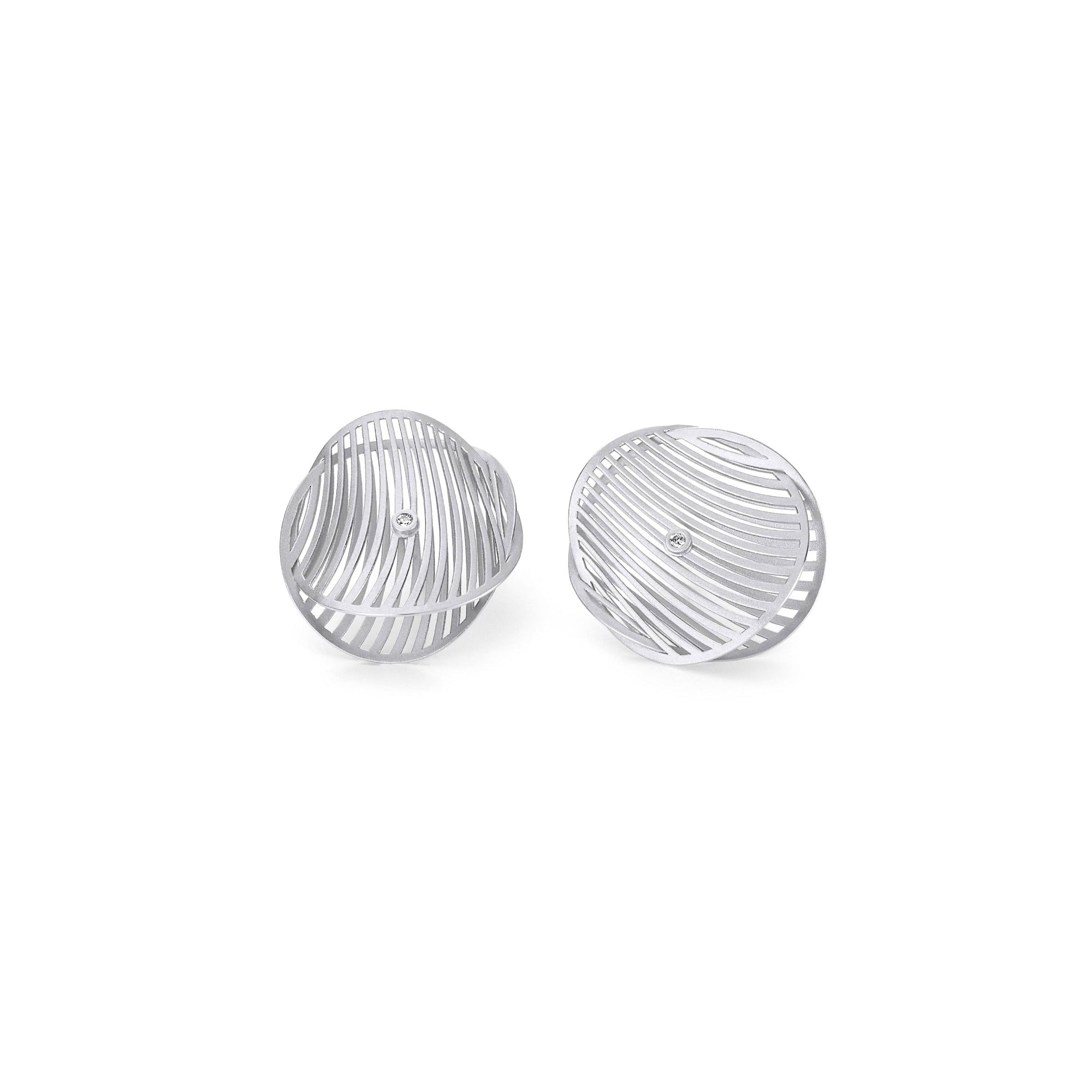 Niessing Mirage Ohrstecker runde Form (N334920-SF-pt) aus Platin mit Diamant