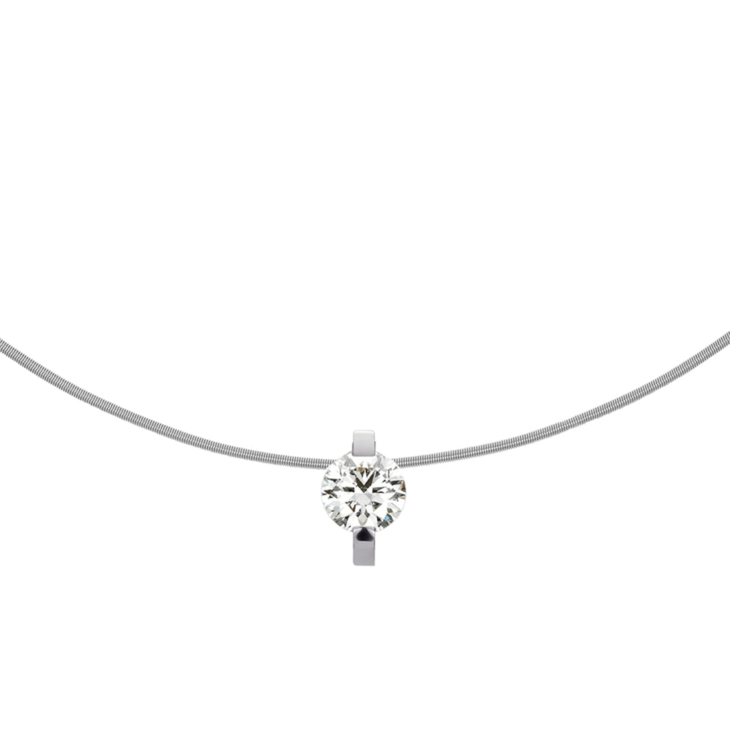 Niessing Princess Anhänger - N363960-10.1mm-1.5ct (5ct-pt) aus Platin mit Diamant